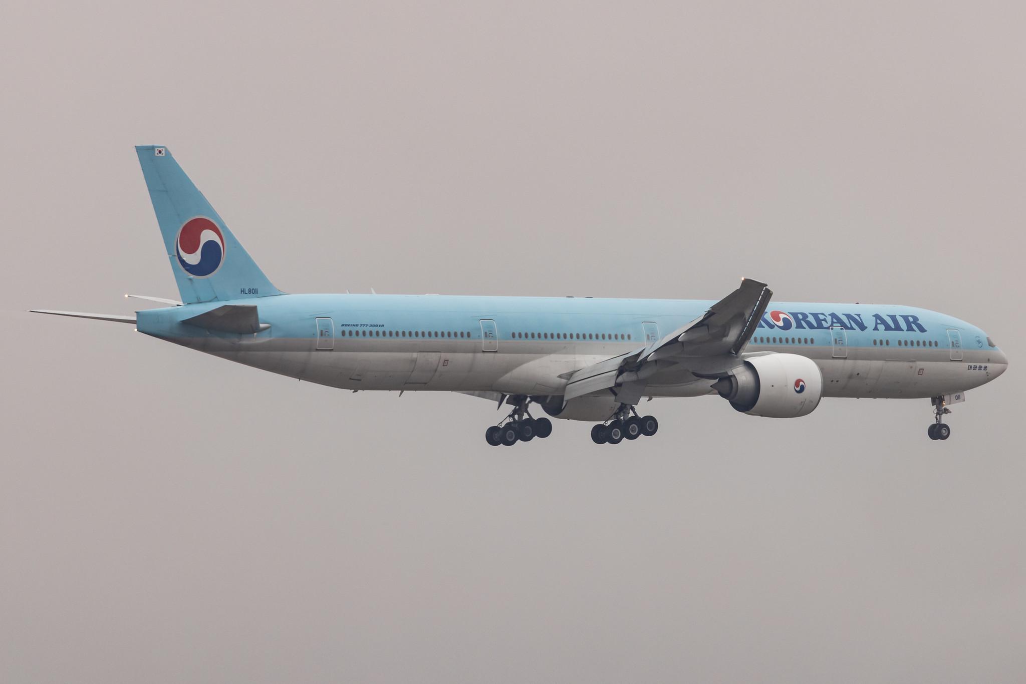 Frankfurt Airport: Korean Air (KE / KAL) |  Boeing 777-3B5(ER) B77W | HL8011 | MSN 42123