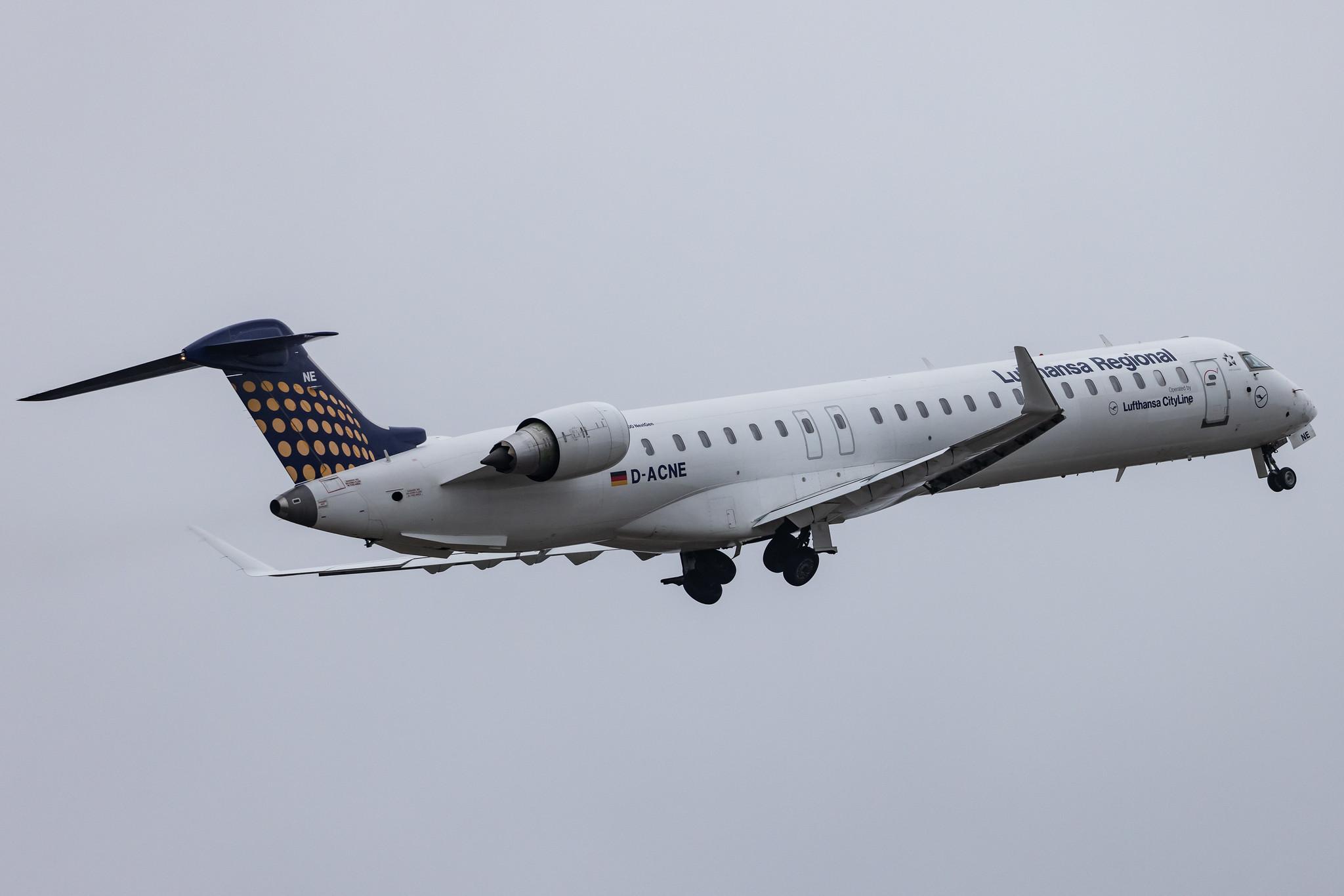 Frankfurt Airport: Lufthansa (LH / DLH) | Operator: Lufthansa CityLine |  Mitsubishi CRJ-900LR CRJ9 | D-ACNE | MSN 15241
