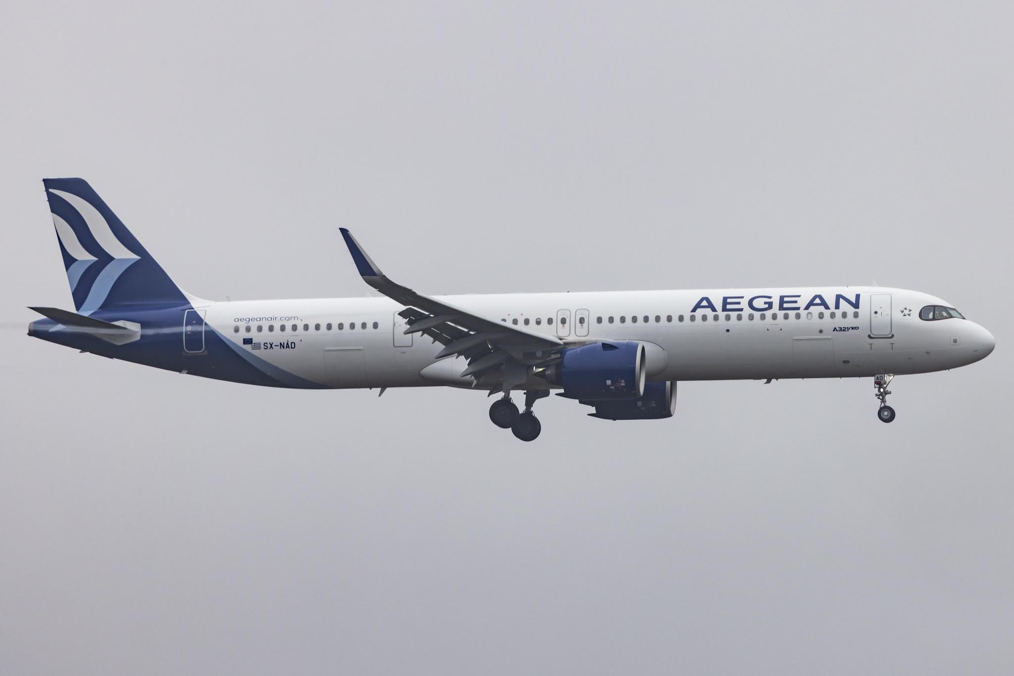 Frankfurt Airport: Aegean Airlines (A3 / AEE) |  Airbus A321-271NX A21N | SX-NAD | MSN 10305