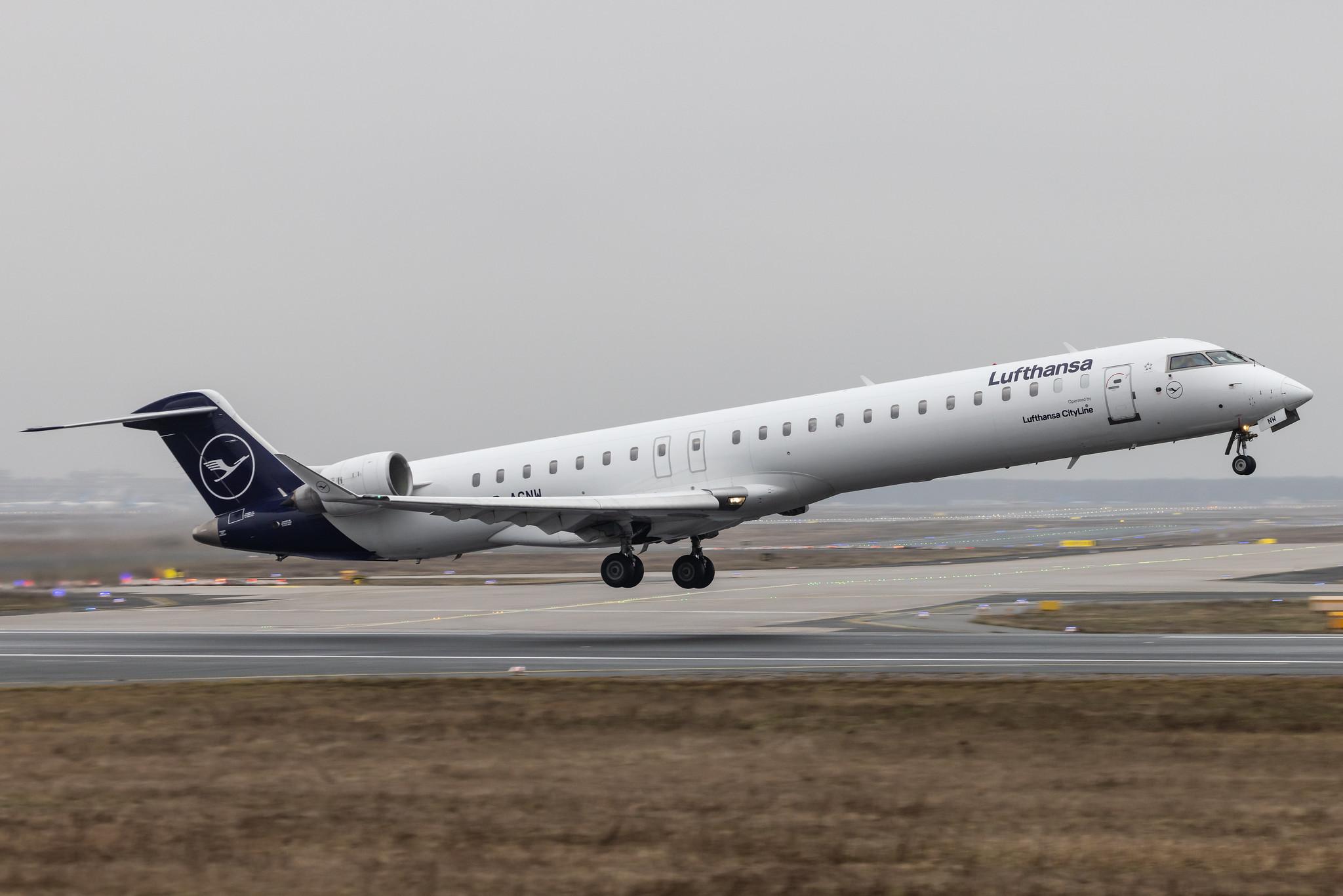 Frankfurt Airport: Lufthansa (LH / DLH) | Operator: Lufthansa CityLine |  Mitsubishi CRJ-900LR CRJ9 | D-ACNW | MSN 15269