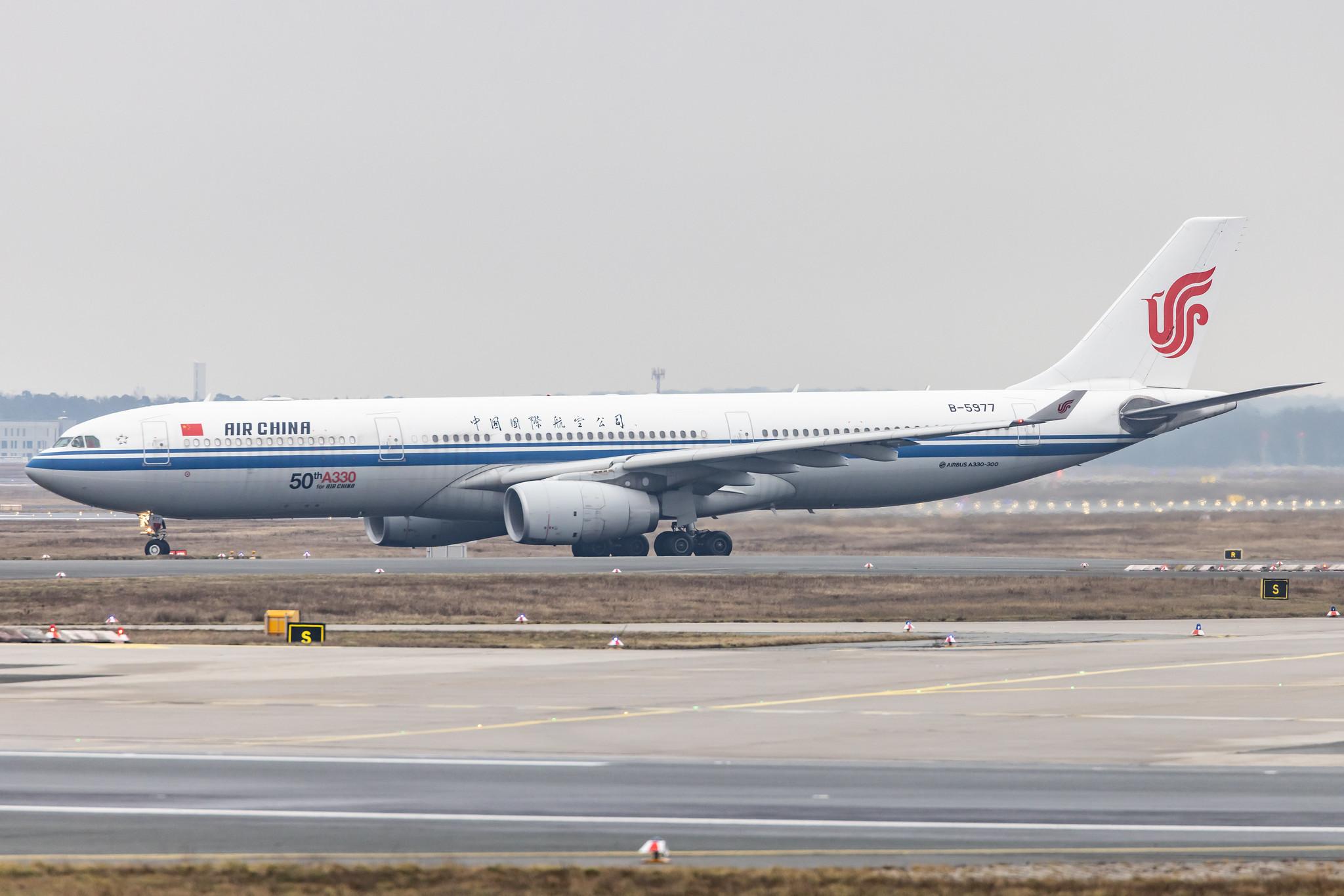 Frankfurt Airport: Air China (CA / CCA) |  Airbus A330-343 A333 | B-5977 | MSN 1658