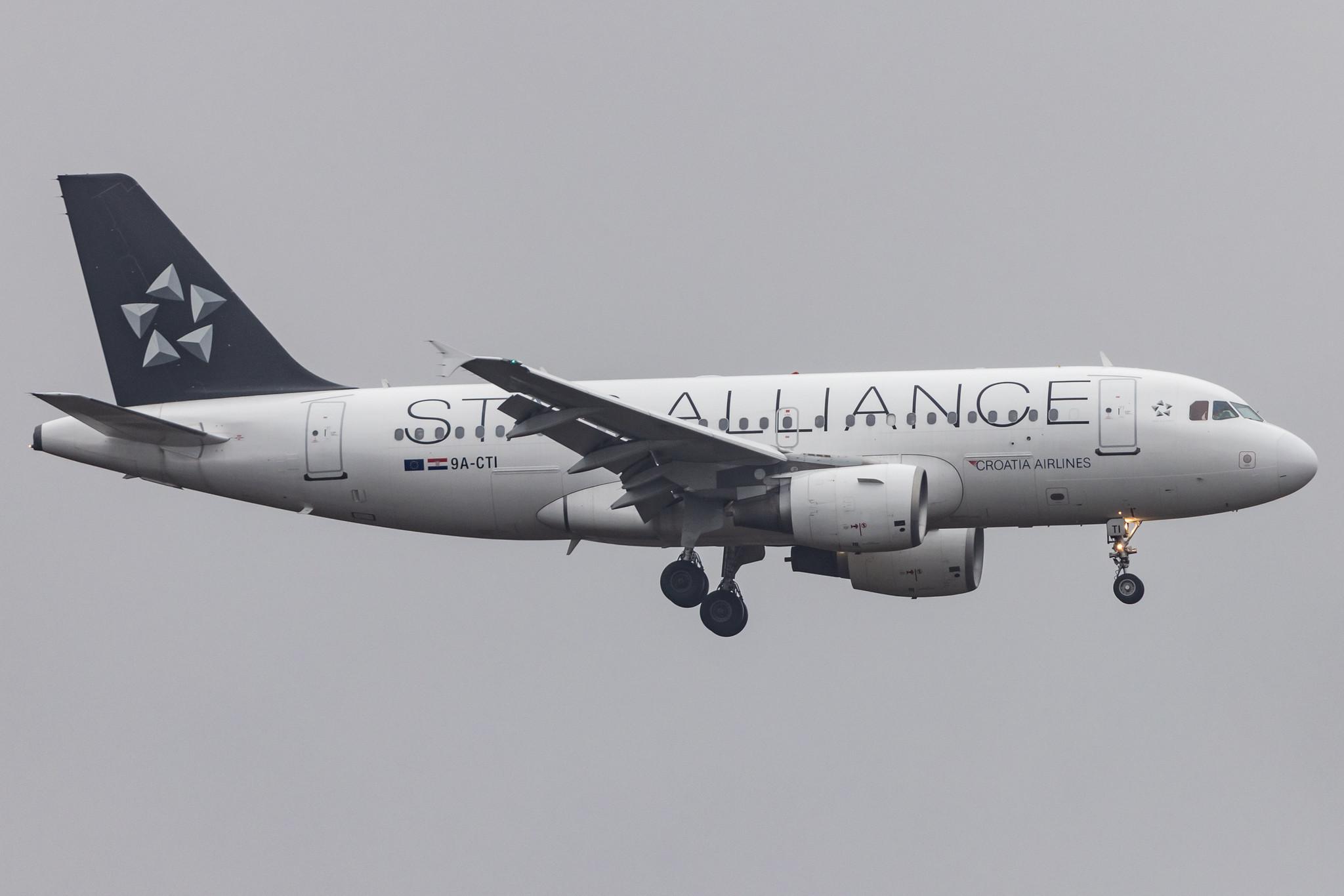 Frankfurt Airport: Croatia Airlines (OU / CTN) |  Livery: Star Alliance Livery |  Airbus A319-112 A319 | 9A-CTI | MSN 1029