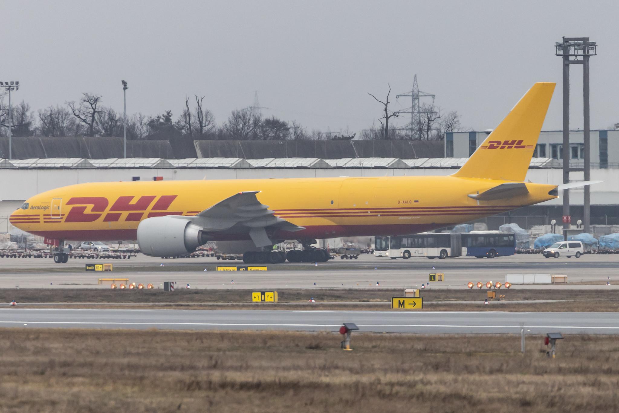 Frankfurt Airport: DHL (D0 / DHK) | Operator: AeroLogic |  Boeing 777-F B77L | D-AALQ | MSN 66088