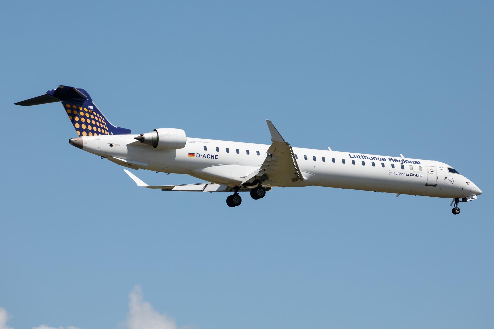 Frankfurt Airport: Lufthansa (LH / DLH) | Operator: Lufthansa CityLine |  Mitsubishi CRJ-900LR CRJ9 | D-ACNE | MSN 15241