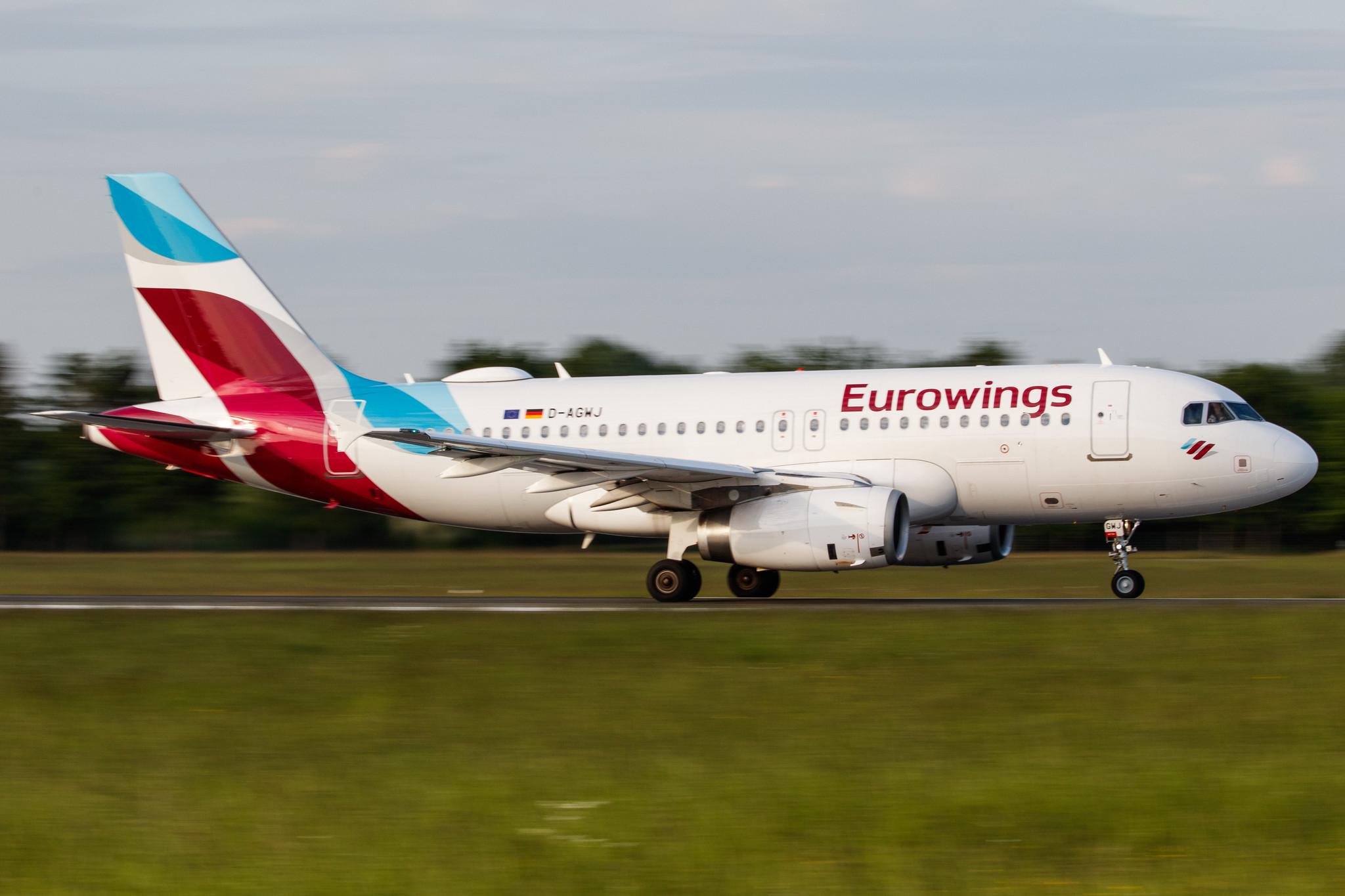 Hamburg Airport: Eurowings (EW / EWG) |  Airbus A319-132 A319 | D-AGWJ | MSN 3375