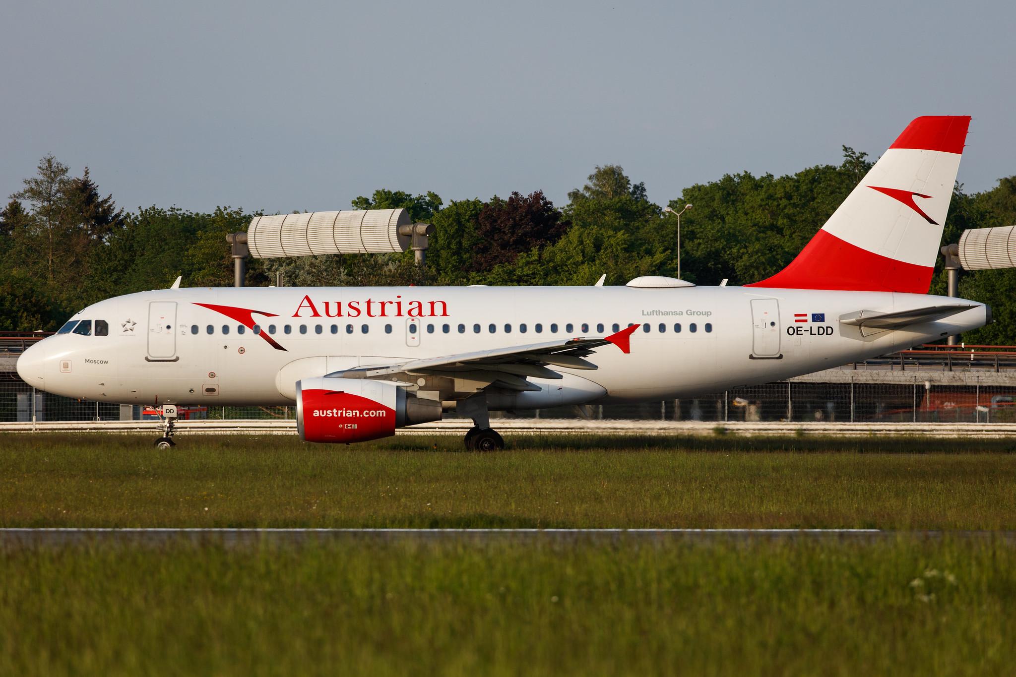 Hamburg Airport: Austrian Airlines (OS / AUA) |  Airbus A319-112 A319 | OE-LDD | MSN 2416