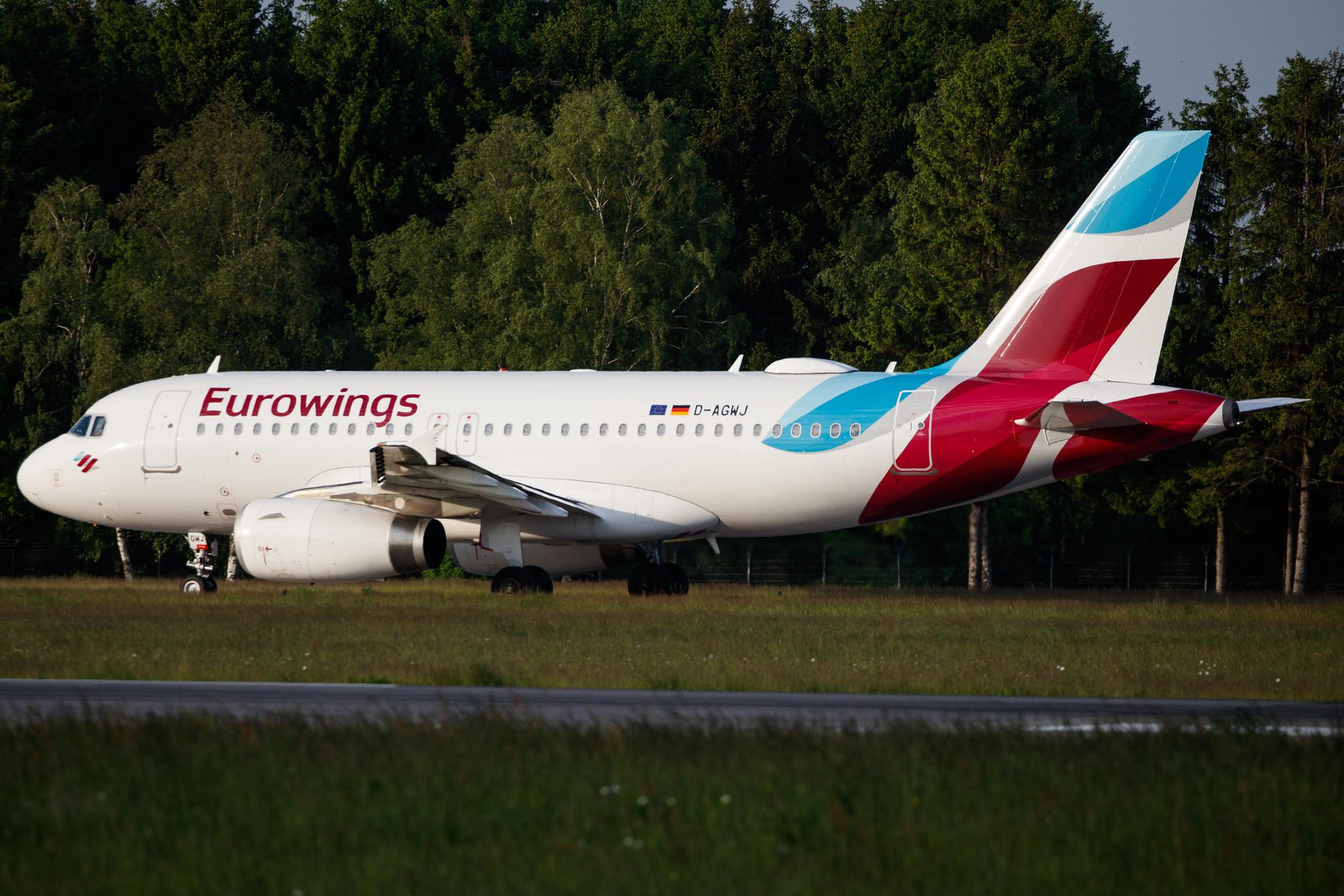 Hamburg Airport: Eurowings (EW / EWG) |  Airbus A319-132 A319 | D-AGWJ | MSN 3375
