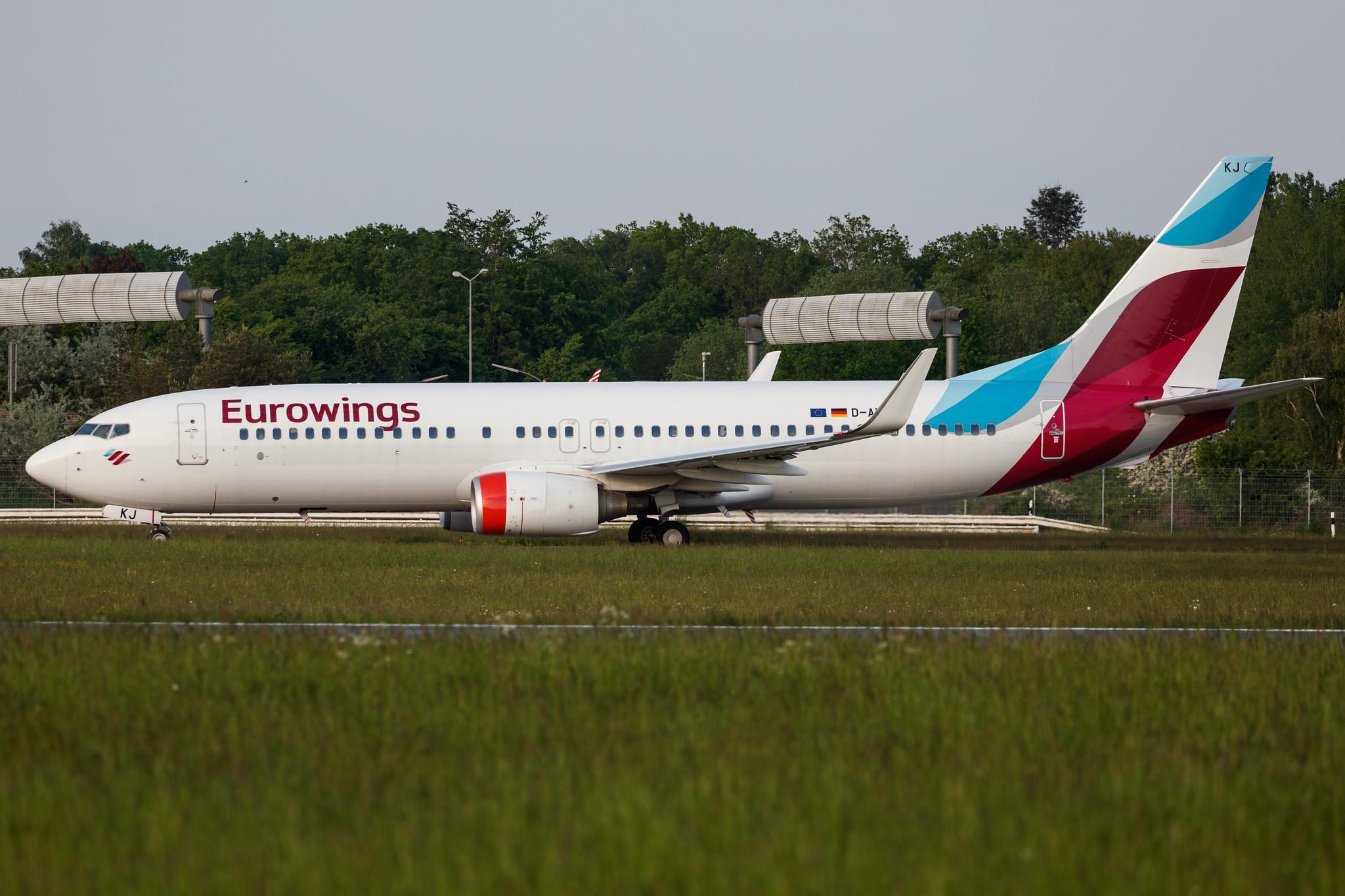 Hamburg Airport: Eurowings (EW / EWG) | Operator: TUI fly |  Boeing 737-86J B738 | D-ABKJ | MSN 37749