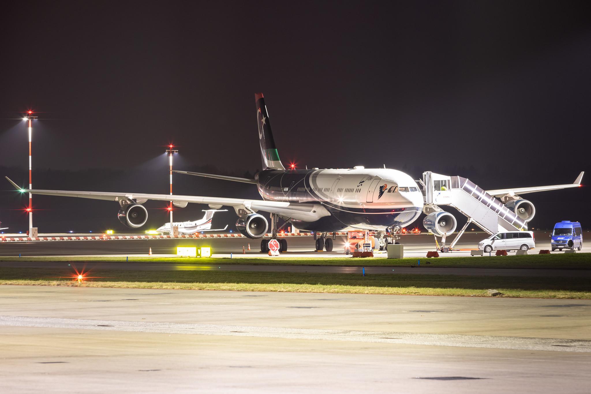 Hamburg Airport: Libya - Government |  Airbus A340-213 A342 | 5A-ONE | MSN 151