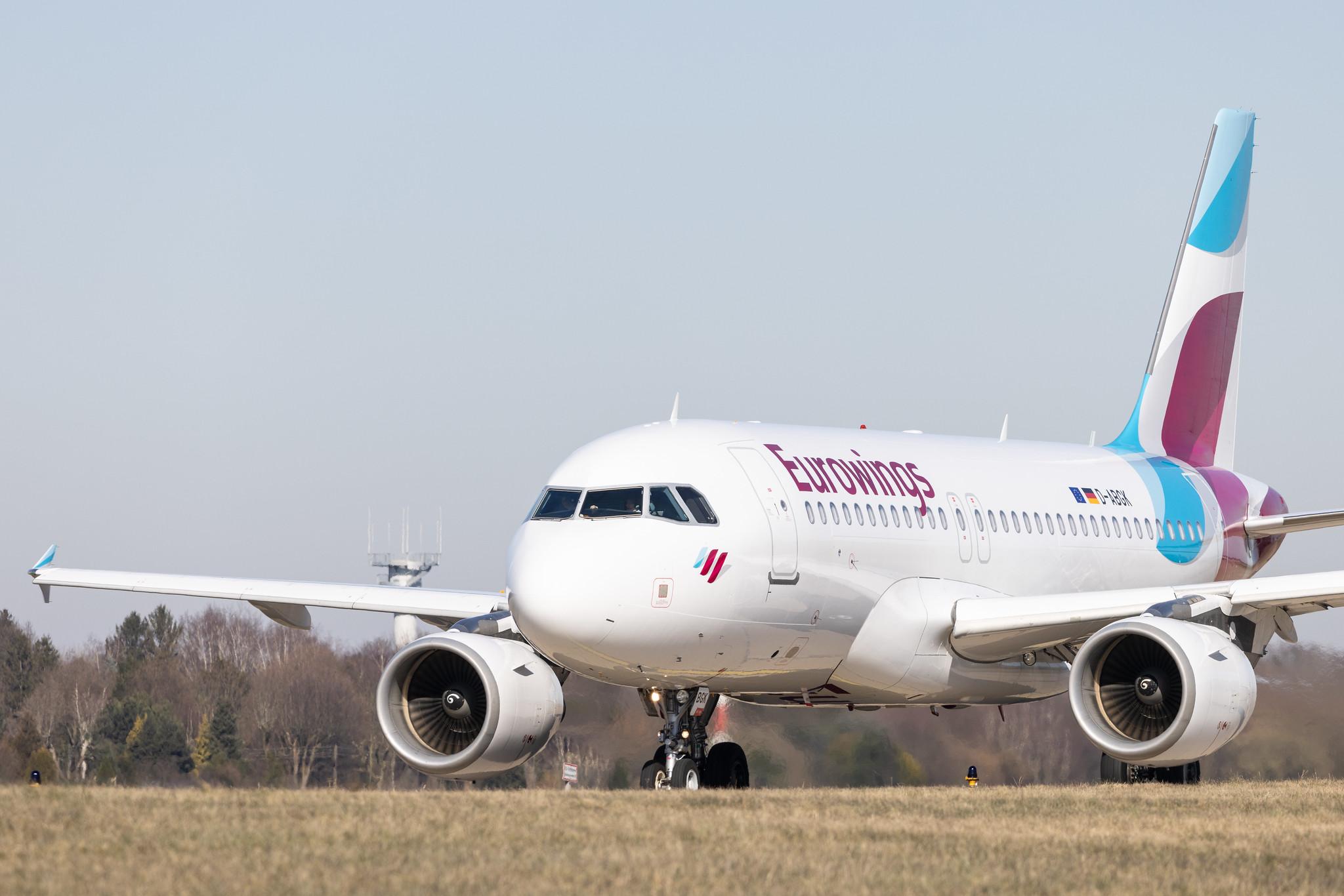 Hamburg Airport: Eurowings (EW / EWG) |  Airbus A319-112 A319 | D-ABGK | MSN 3447