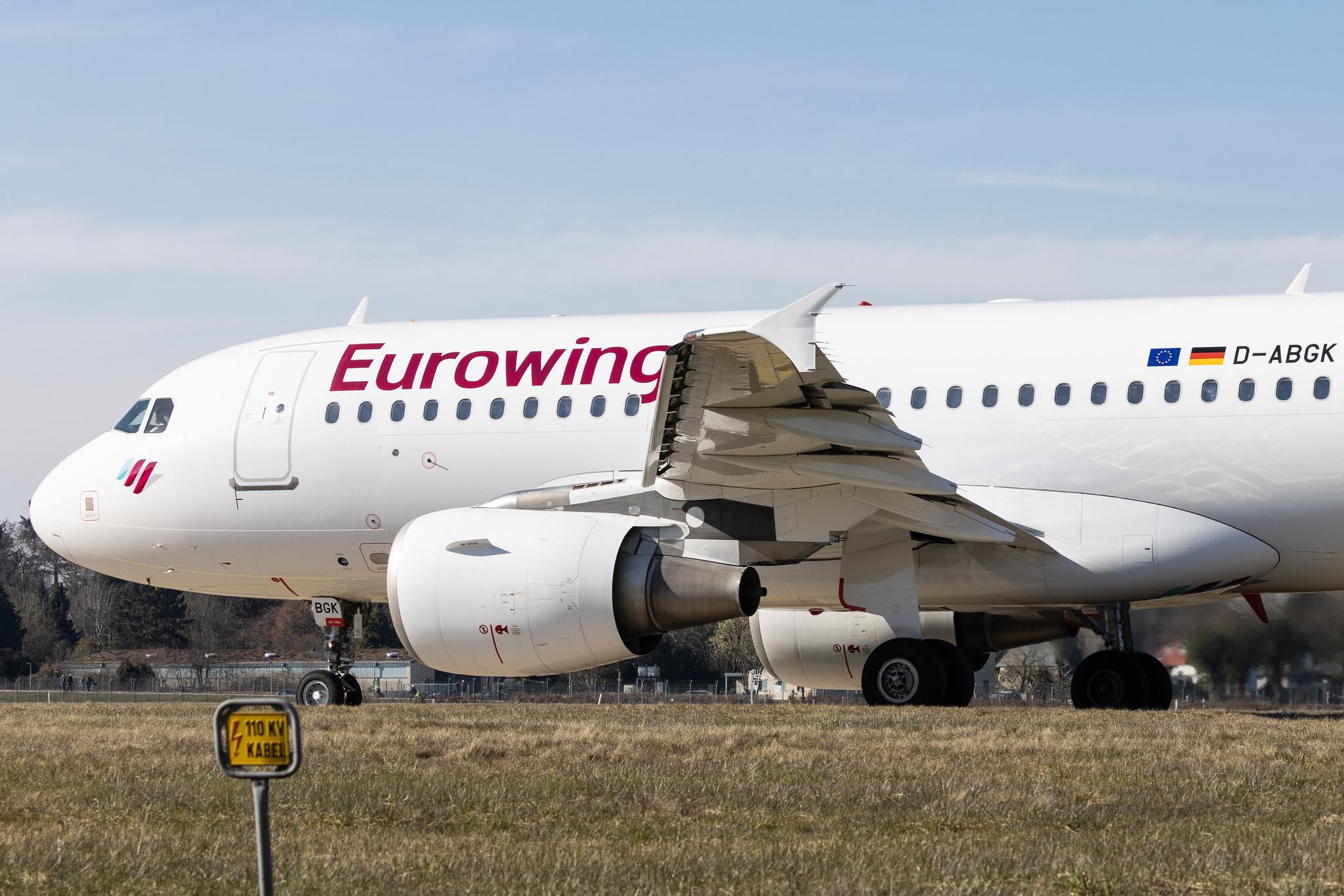 Hamburg Airport: Eurowings (EW / EWG) |  Airbus A319-112 A319 | D-ABGK | MSN 3447