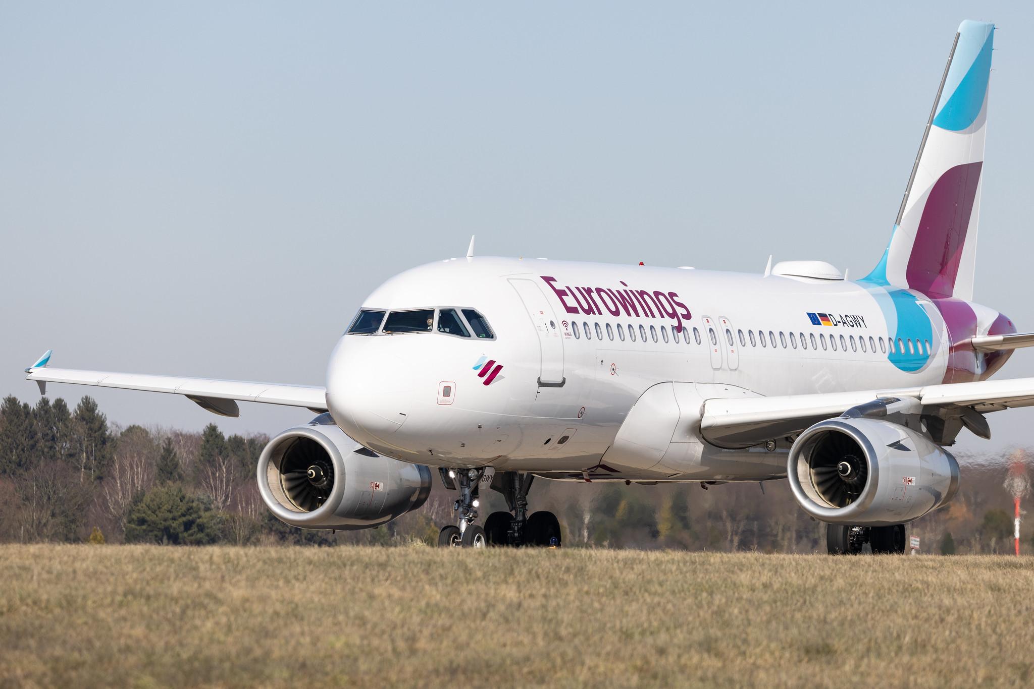 Hamburg Airport: Eurowings (EW / EWG) |  Airbus A319-132 A319 | D-AGWY | MSN 5941