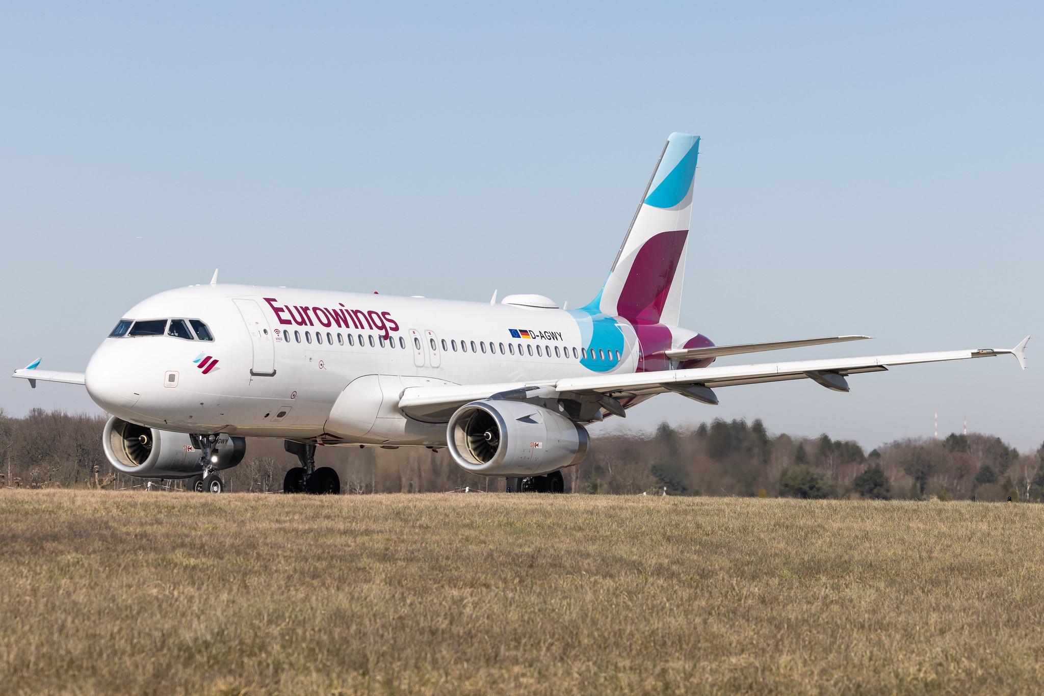 Hamburg Airport: Eurowings (EW / EWG) |  Airbus A319-132 A319 | D-AGWY | MSN 5941