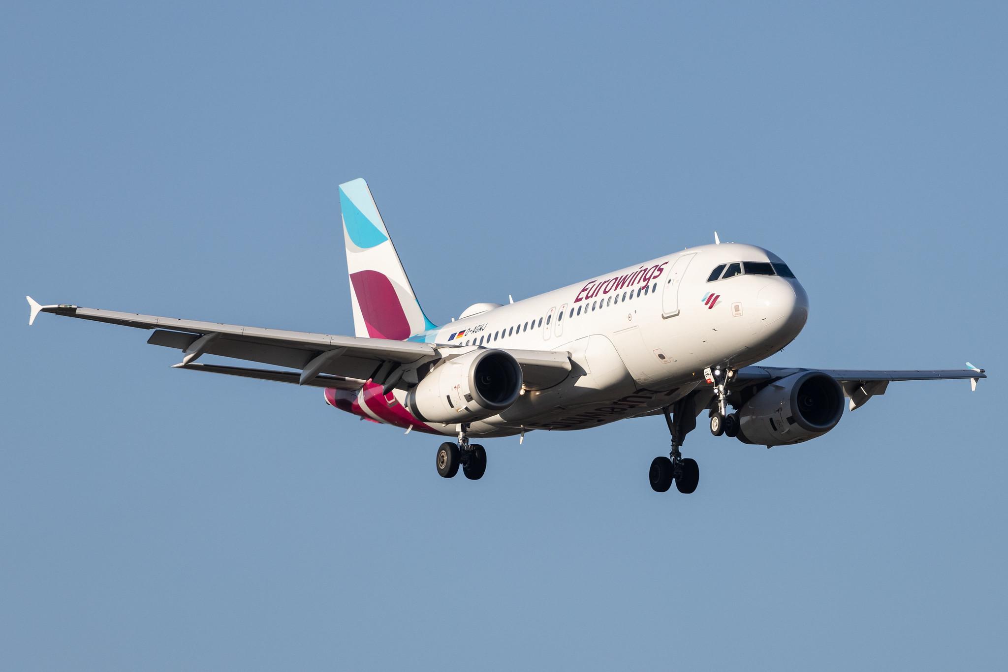 Hamburg Airport: Eurowings (EW / EWG) |  Airbus A319-132 A319 | D-AGWJ | MSN 3375