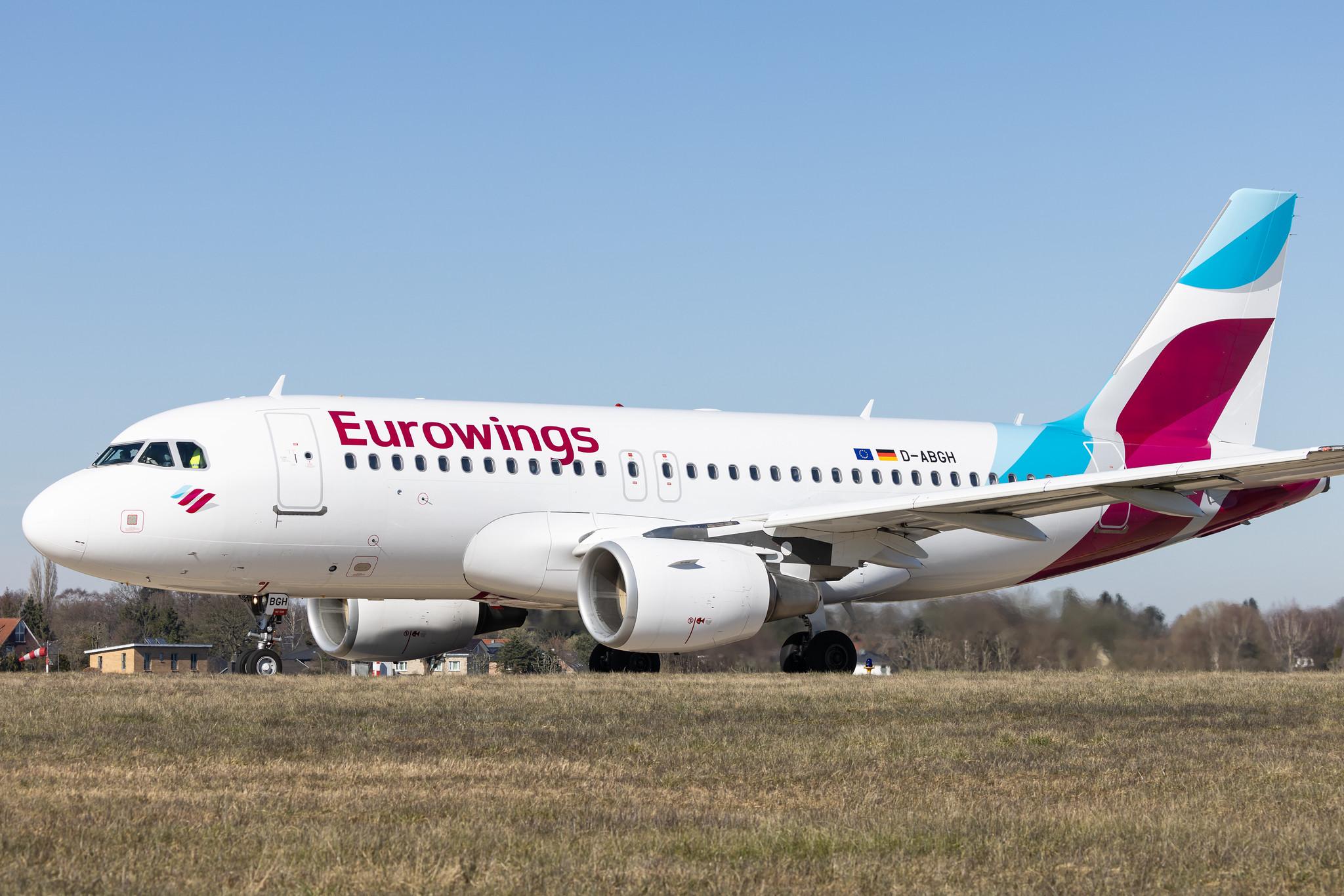 Hamburg Airport: Eurowings (EW / EWG) | Airbus A319-112 A319 | D-ABGH | MSN 3245