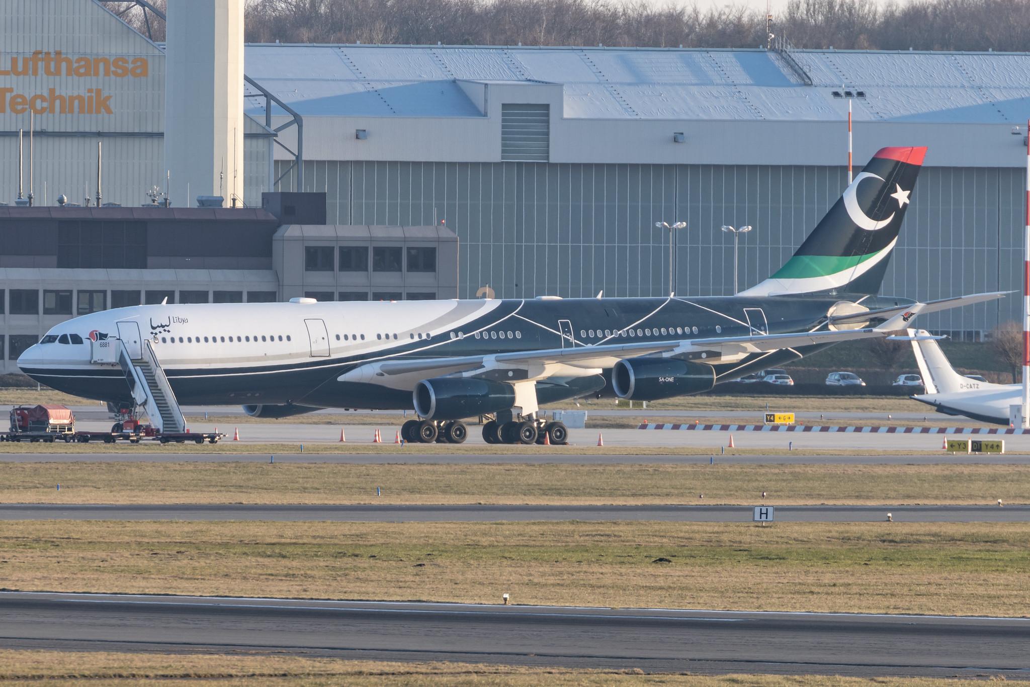 Hamburg Airport: Libya - Government |  Airbus A340-213 A342 | 5A-ONE | MSN 151