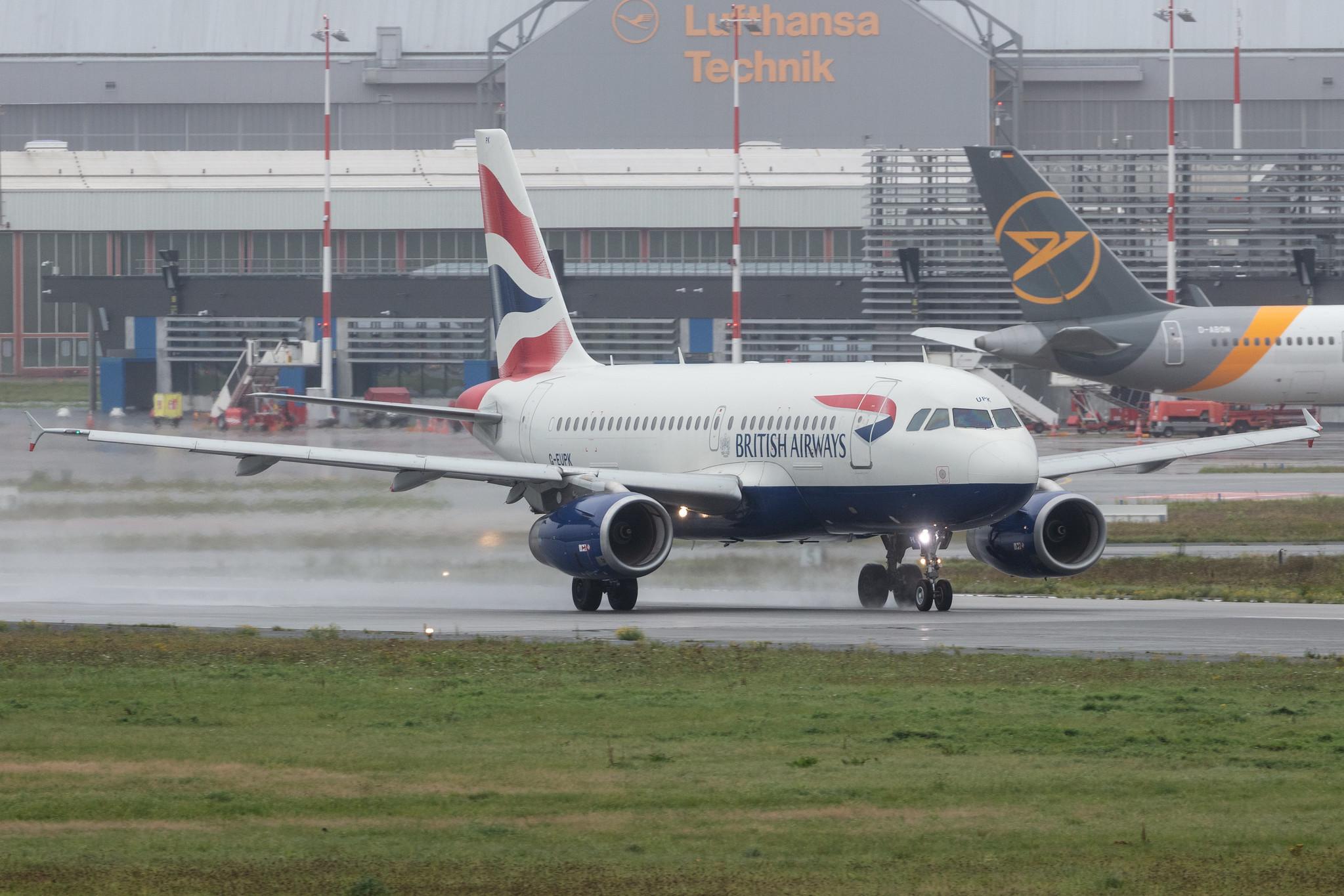 Hamburg Airport: British Airways (BA / BAW) |  Airbus A319-131 A319 | G-EUPK | MSN 1236