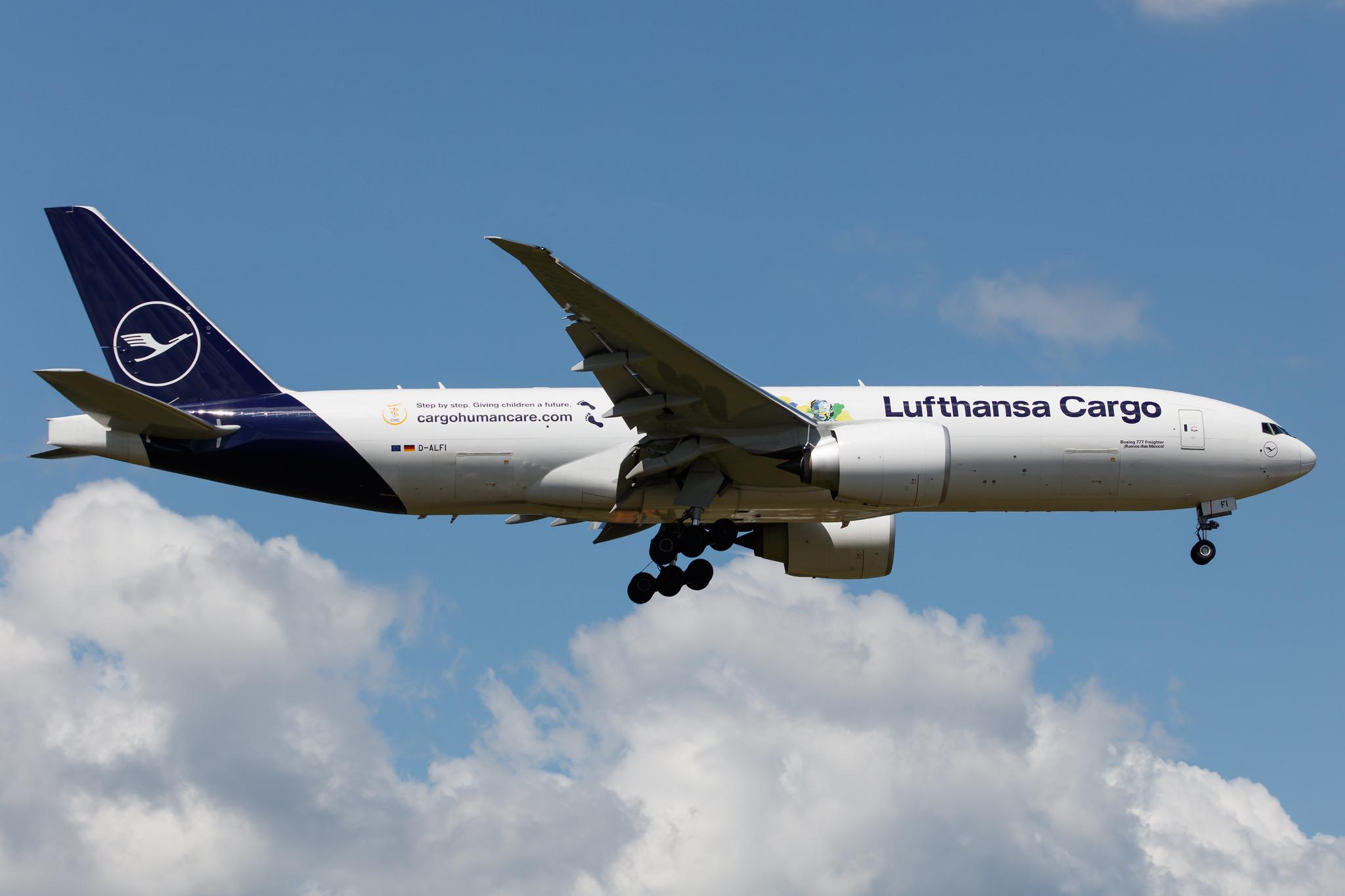 Frankfurt Airport: Lufthansa Cargo (/ GEC) |  Livery: Cargo Human Care Livery |  Boeing 777-F B77L | D-ALFI | MSN 66912