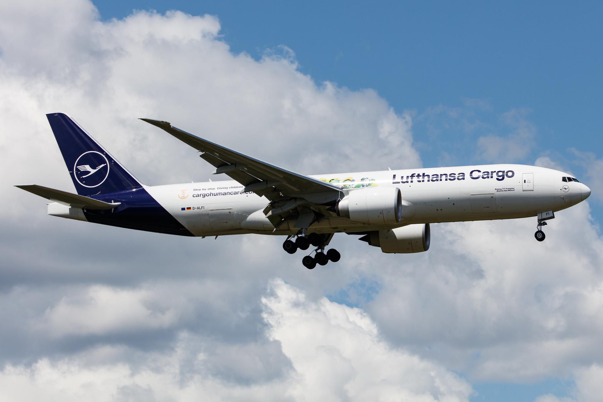 Frankfurt Airport: Lufthansa Cargo (/ GEC) |  Livery: Cargo Human Care Livery |  Boeing 777-F B77L | D-ALFI | MSN 66912