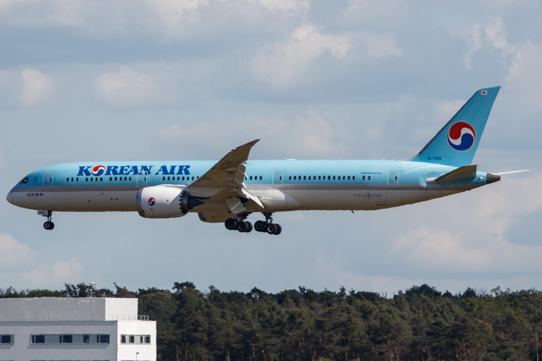 Frankfurt Airport: Korean Air (KE / KAL) |  Boeing 787-9 Dreamliner B789 | HL7208 | MSN 34817