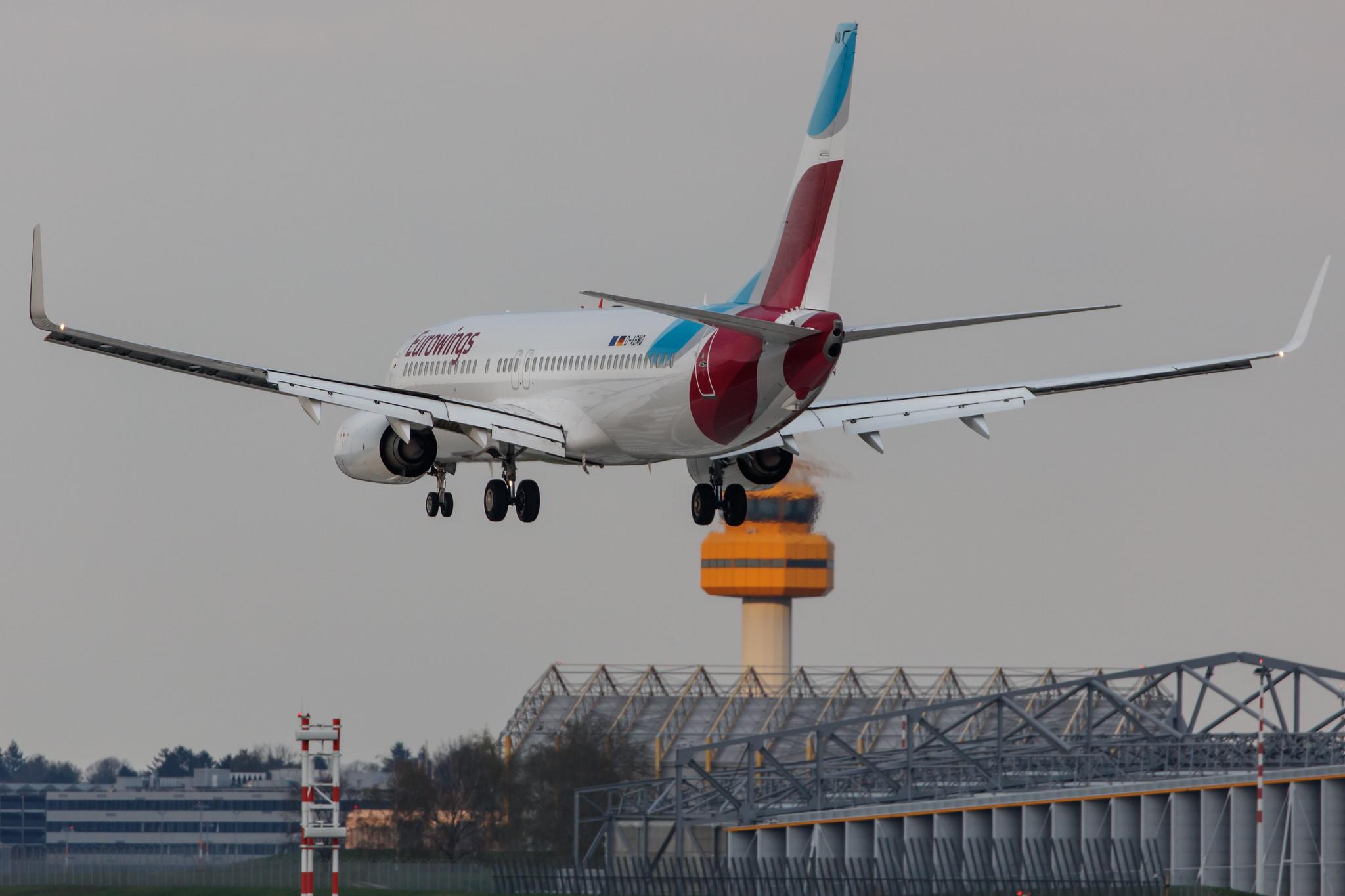 Hamburg Airport: Eurowings (EW / EWG) | Operator: TUI fly |  Boeing 737-86J B738 | D-ABMQ | MSN 37780