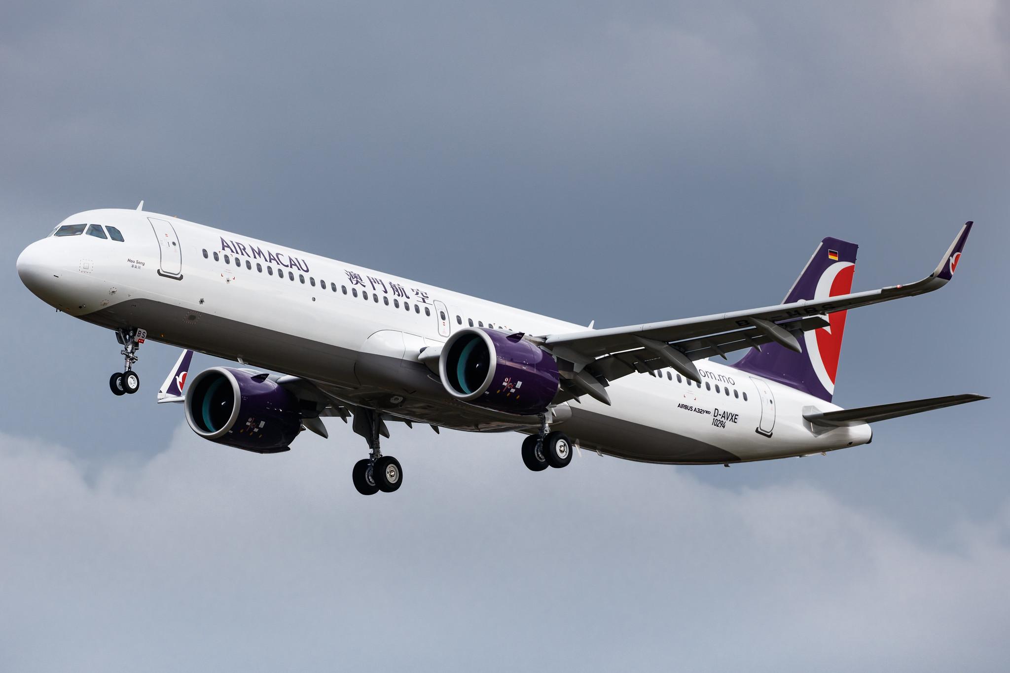 Hamburg Airport: Air Macau (NX / AMU) |  Airbus A321-271NX A21N | D-AVXE (B-MBS) | MSN 10294