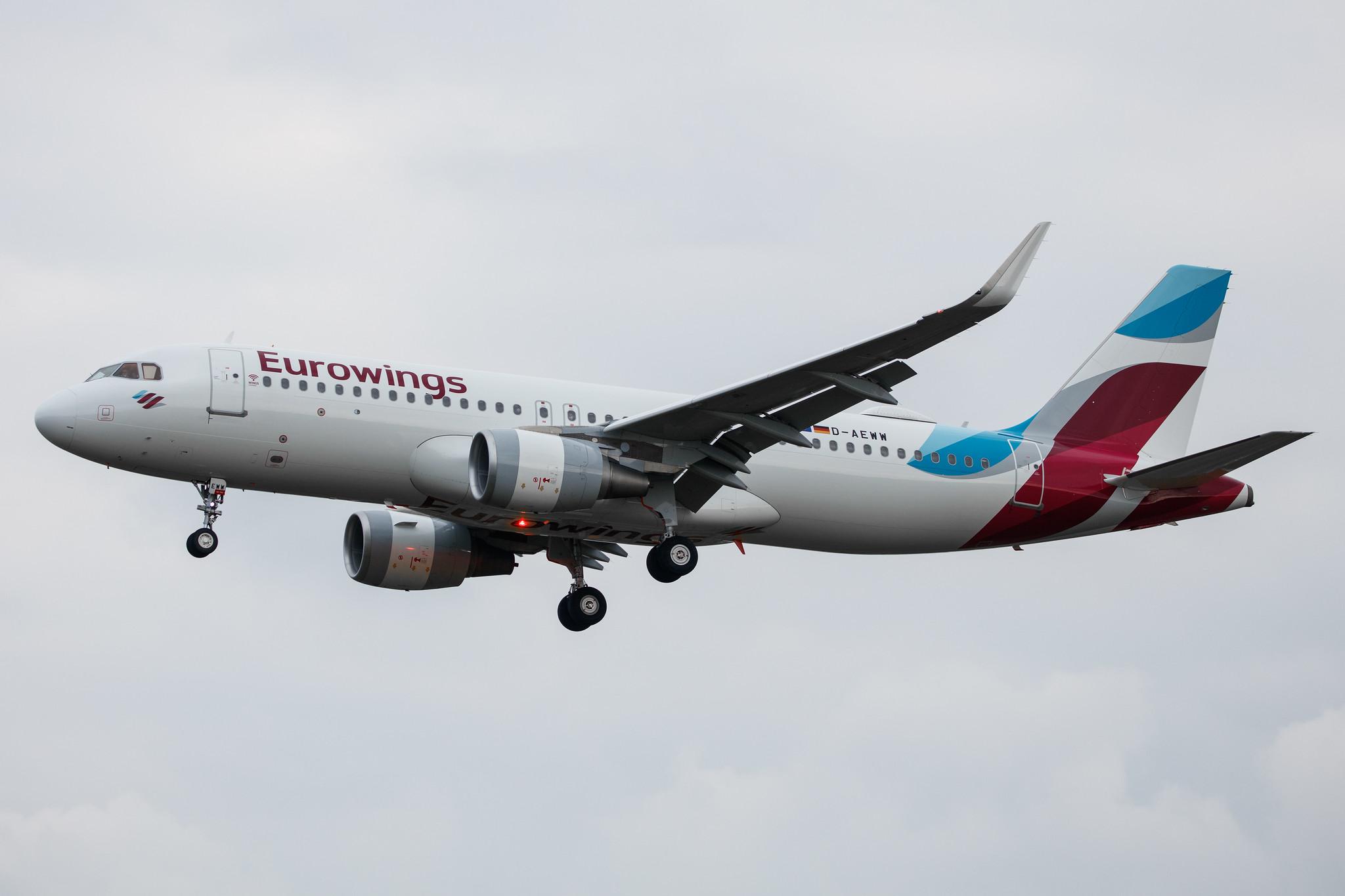 Hamburg Airport: Eurowings (EW / EWG) |  Airbus A320-214 A320 | D-AEWW | MSN 7615