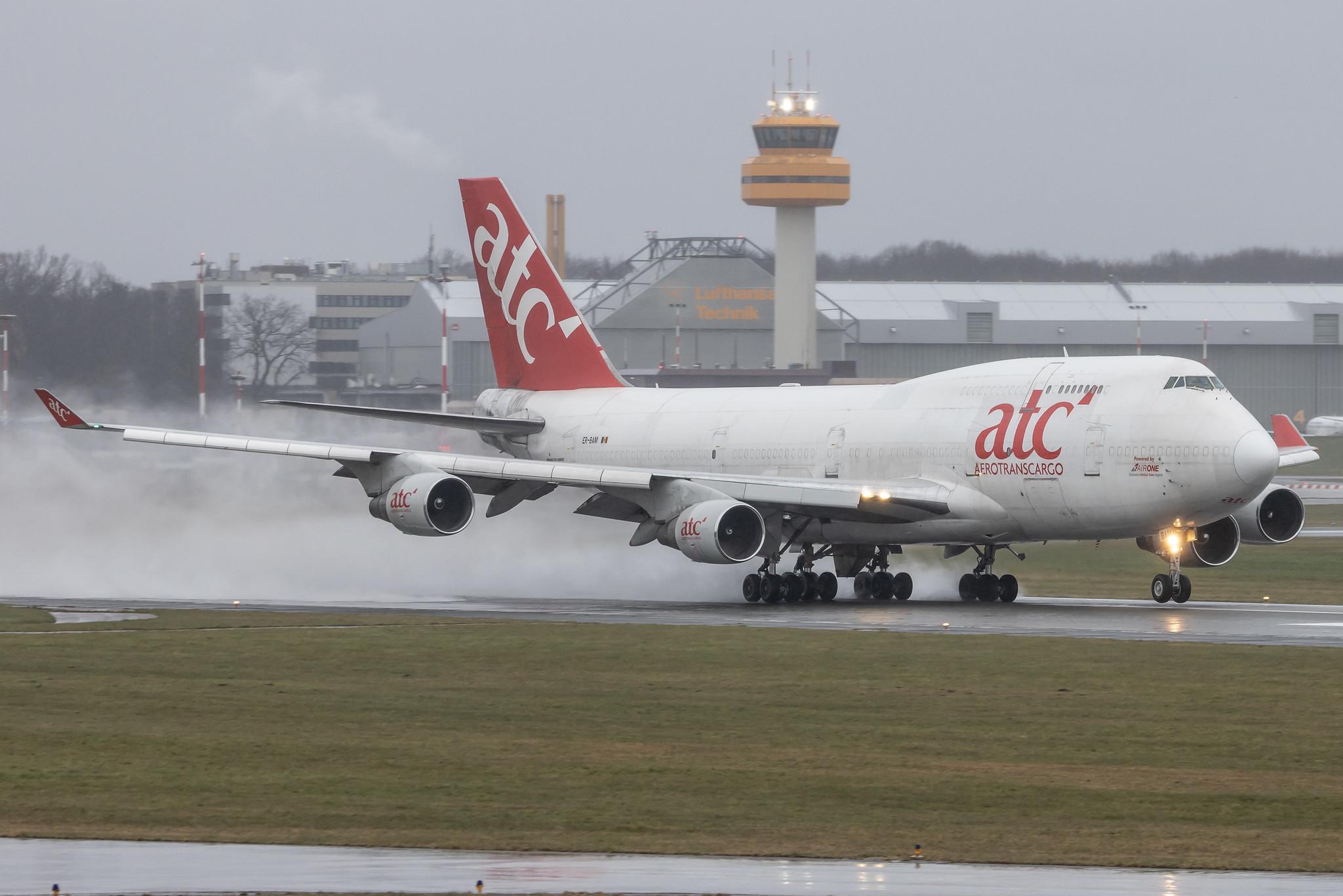 Hamburg Airport: Aerotranscargo (/ ATG) |  Boeing 747-409(BDSF) B744 | ER-BAM | MSN 24312