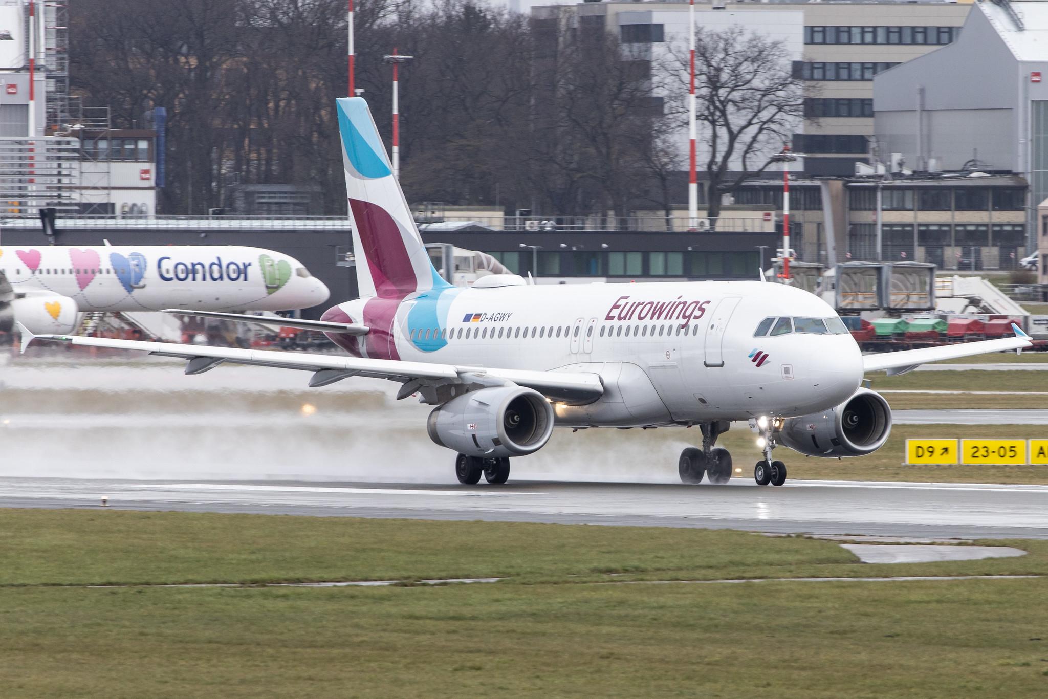 Hamburg Airport: Eurowings (EW / EWG) |  Airbus A319-132 A319 | D-AGWY | MSN 5941