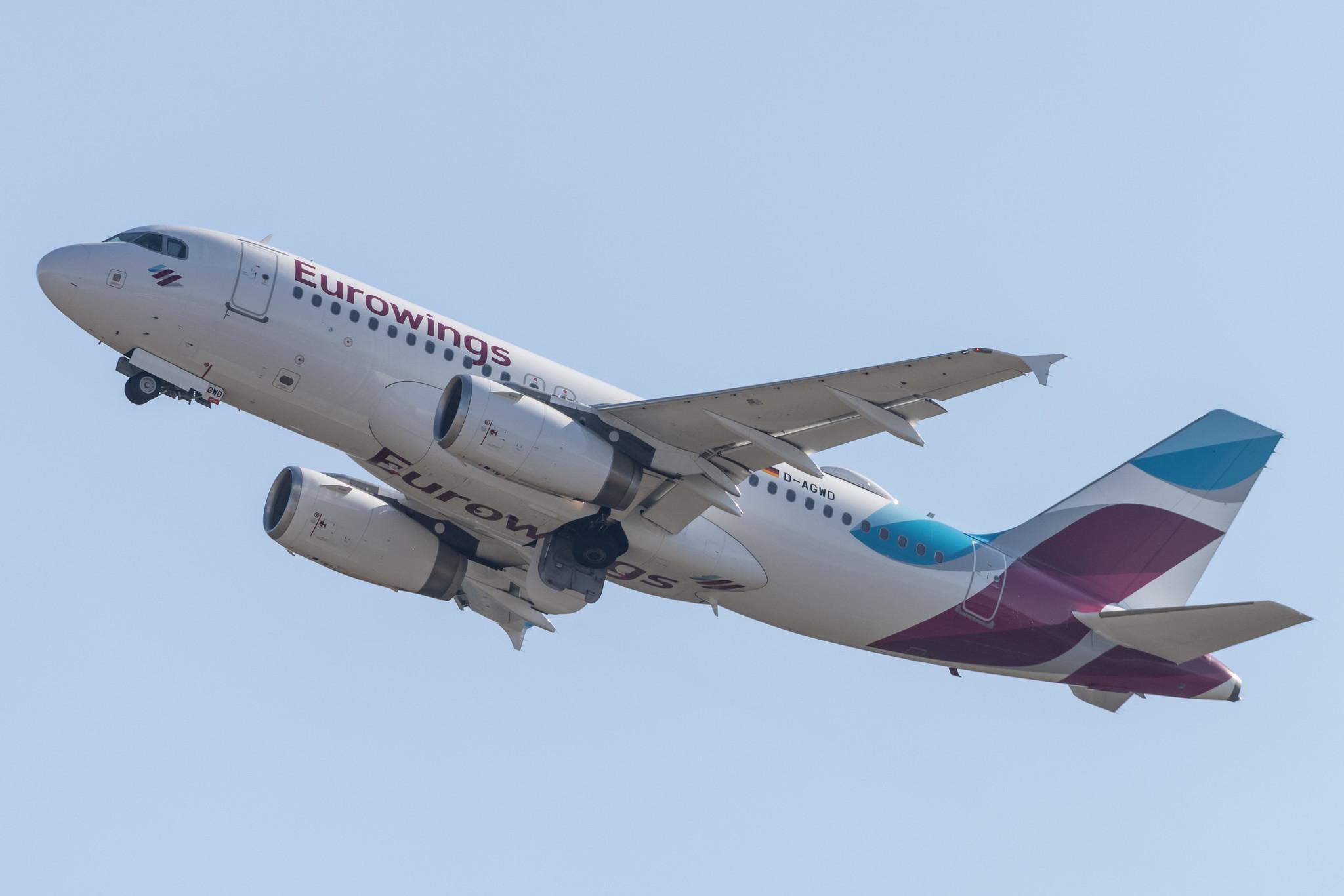 Köln Bonn Airport: Eurowings (EW / EWG) |  Airbus A319-132 A319 | D-AGWD | MSN 3011