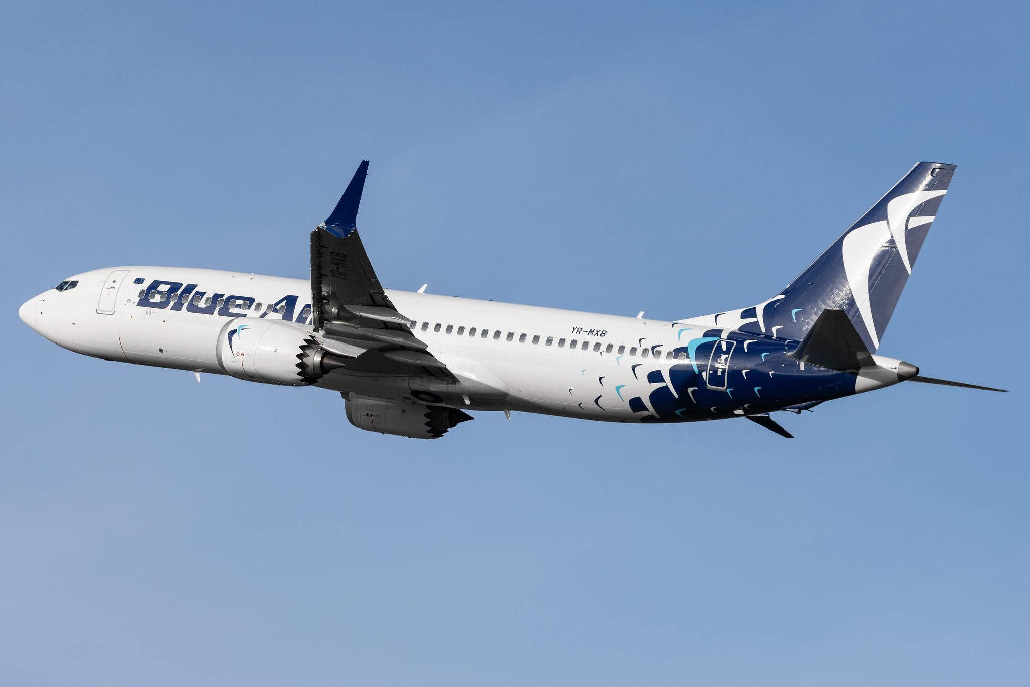 Hamburg Airport: Blue Air (0B / BLA) |  Boeing 737 MAX 8 B38M | YR-MXB | MSN 43306