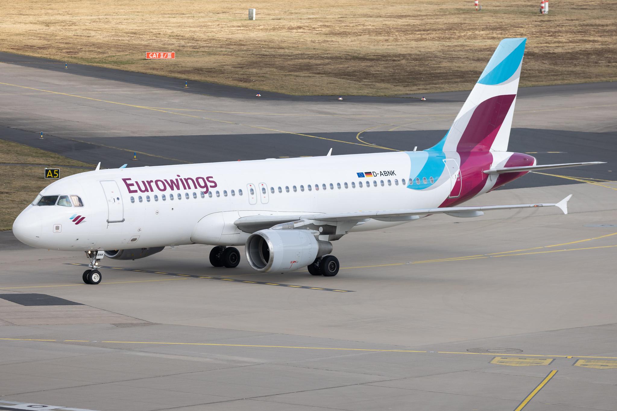 Köln Bonn Airport: Eurowings (EW / EWG) |  Airbus A320-214 A320 | D-ABNK | MSN 1769