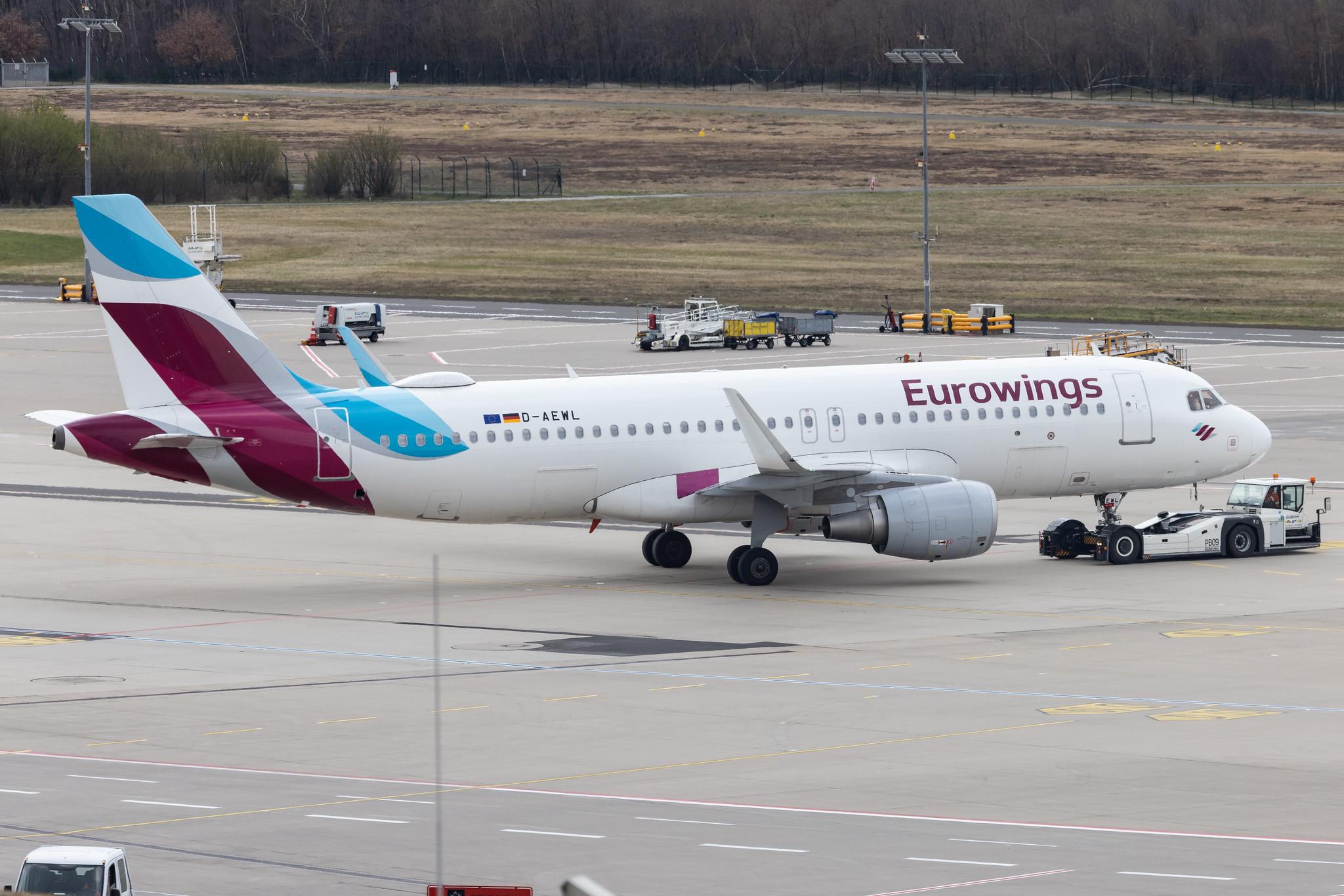 Köln Bonn Airport: Eurowings (EW / EWG) |  Airbus A320-214 A320 | D-AEWL | MSN 7263