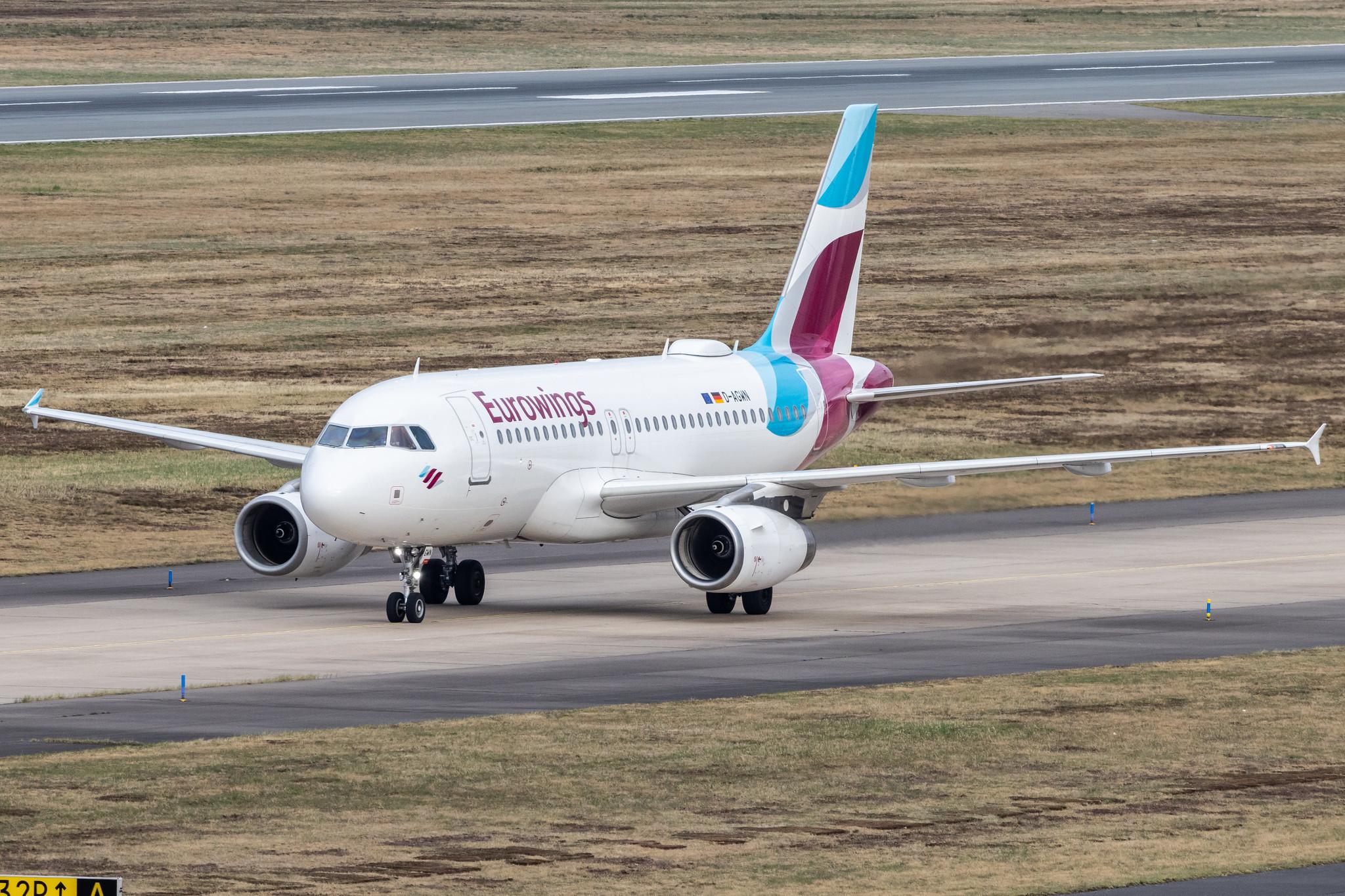 Köln Bonn Airport: Eurowings (EW / EWG) |  Airbus A319-132 A319 | D-AGWN | MSN 3841