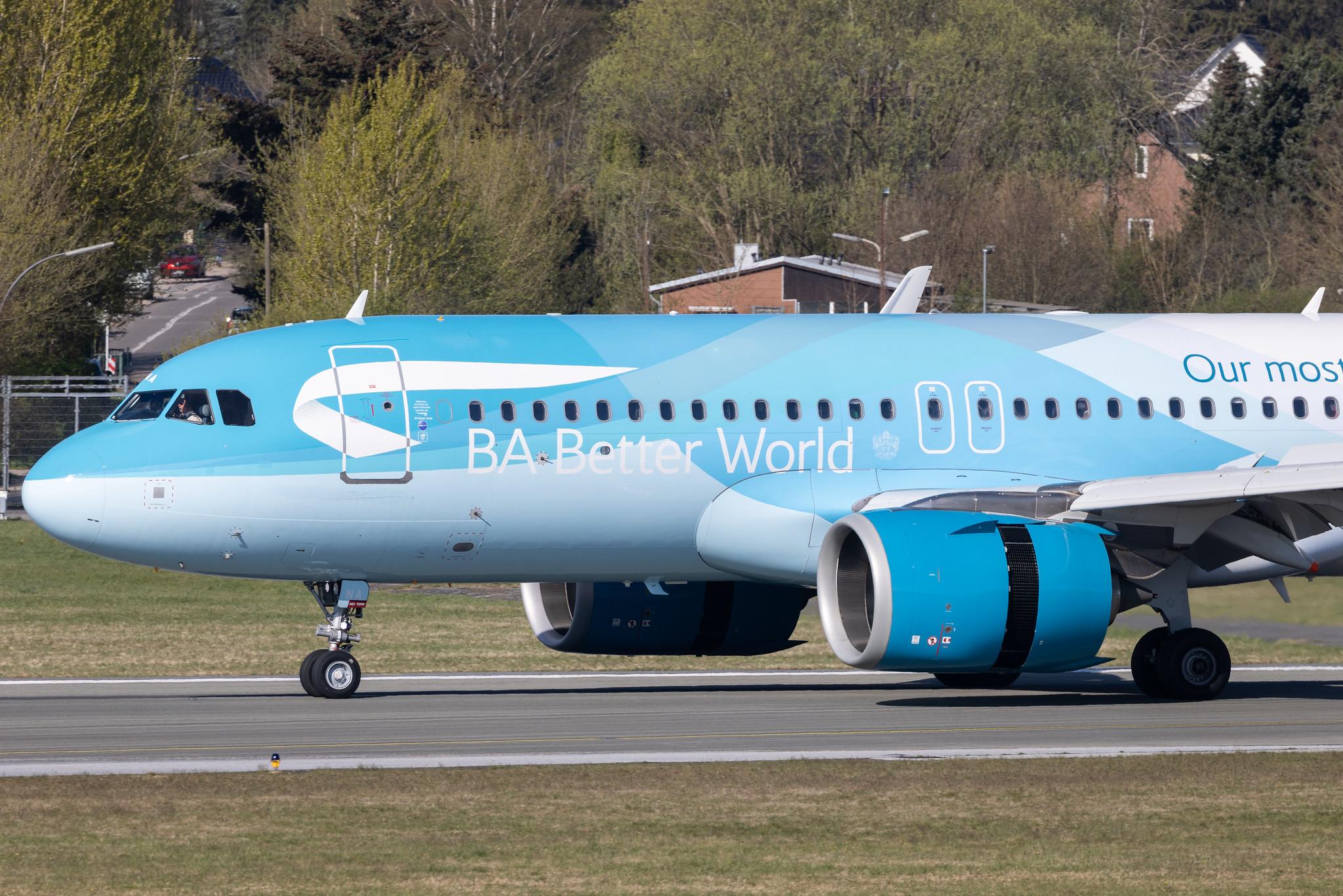 Hamburg Airport: British Airways (BA / BAW) |  Livery: BA Better World Livery |  Airbus A320-251N A20N | G-TTNA | MSN 8108