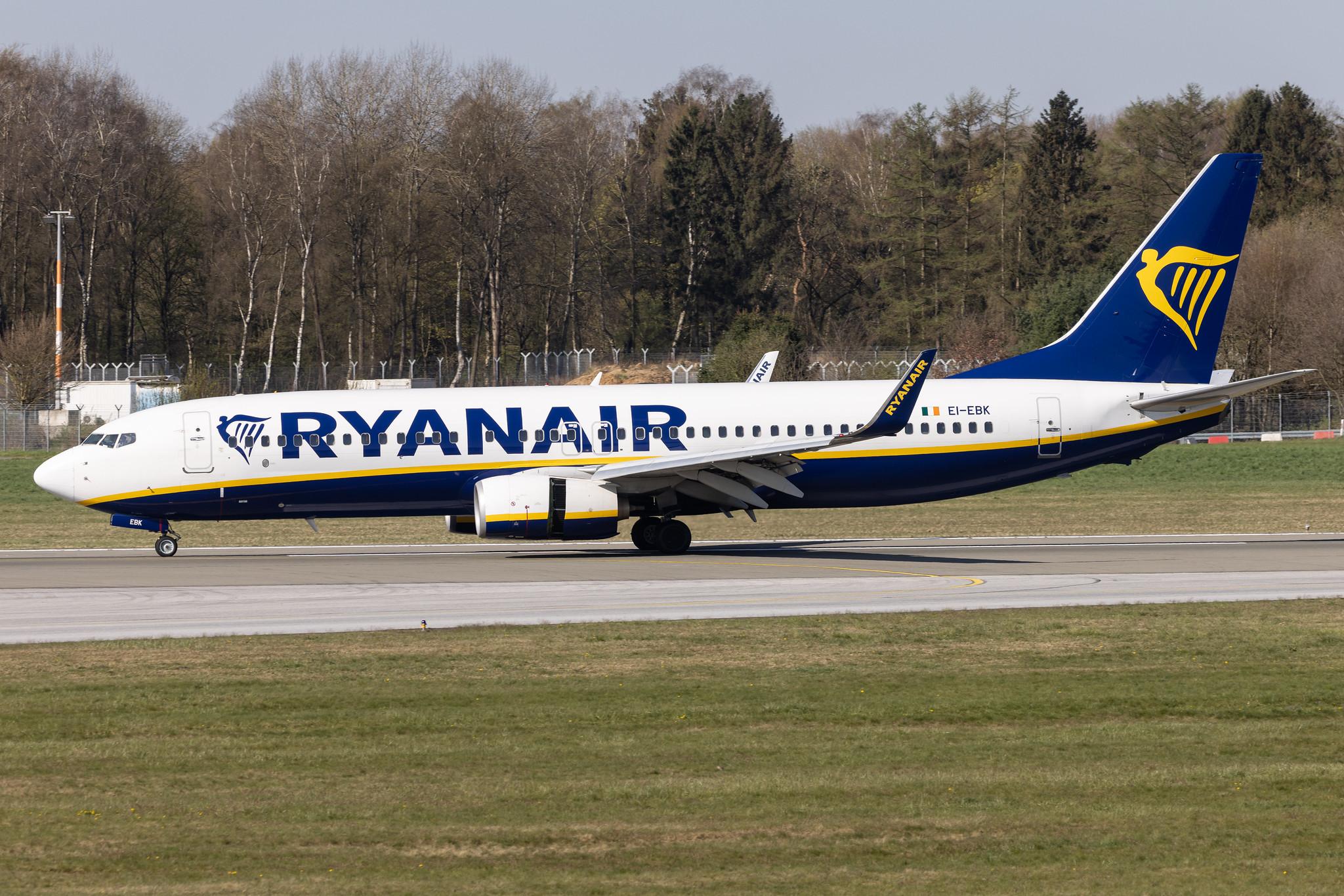 Hamburg Airport: Ryanair (FR / RYR) |  Boeing 737-8AS B738 | EI-EBK | MSN 37528