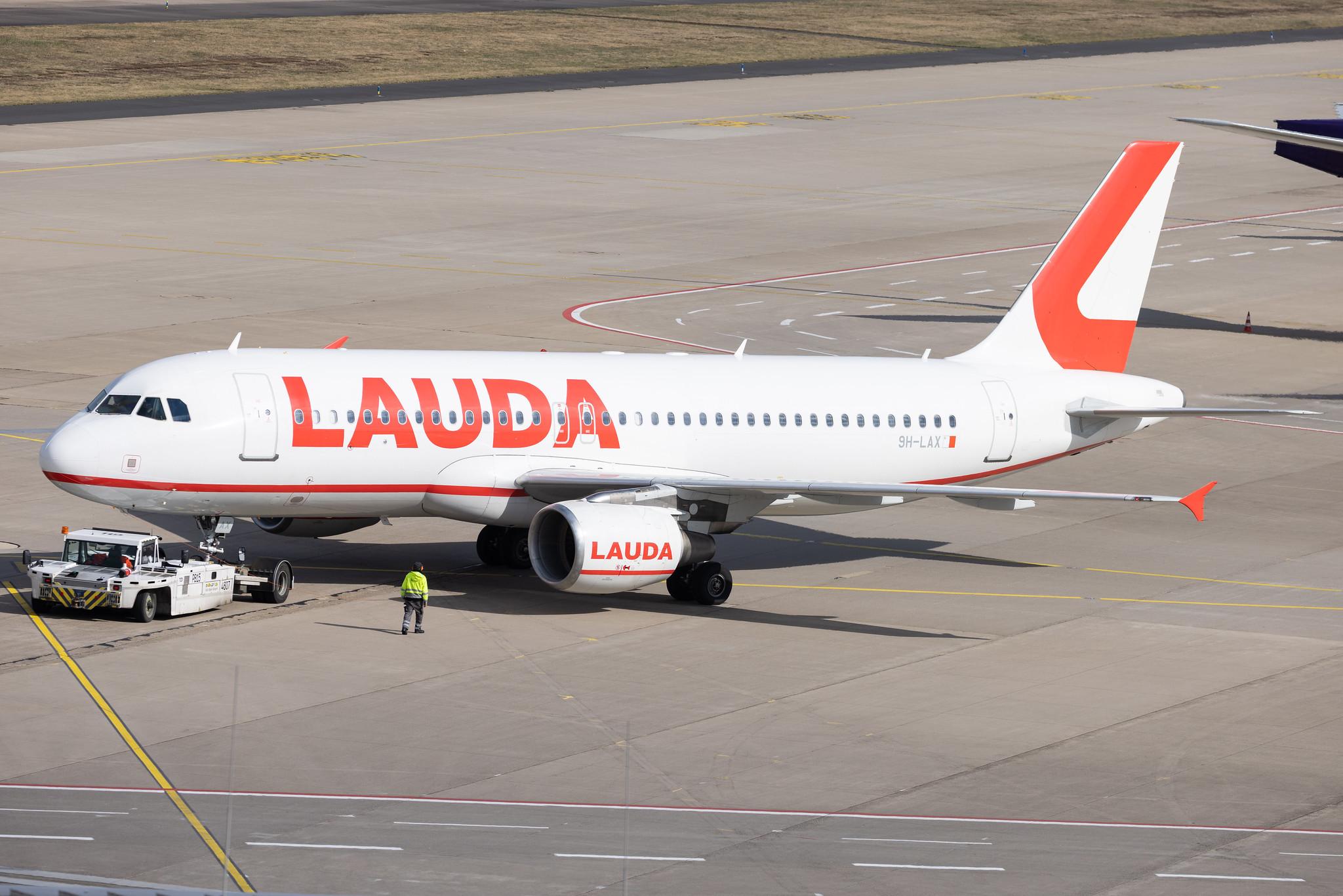 Köln Bonn Airport: Lauda Europe (LW / LDA) |  Airbus A320-214 A320 | 9H-LAX | MSN 03272