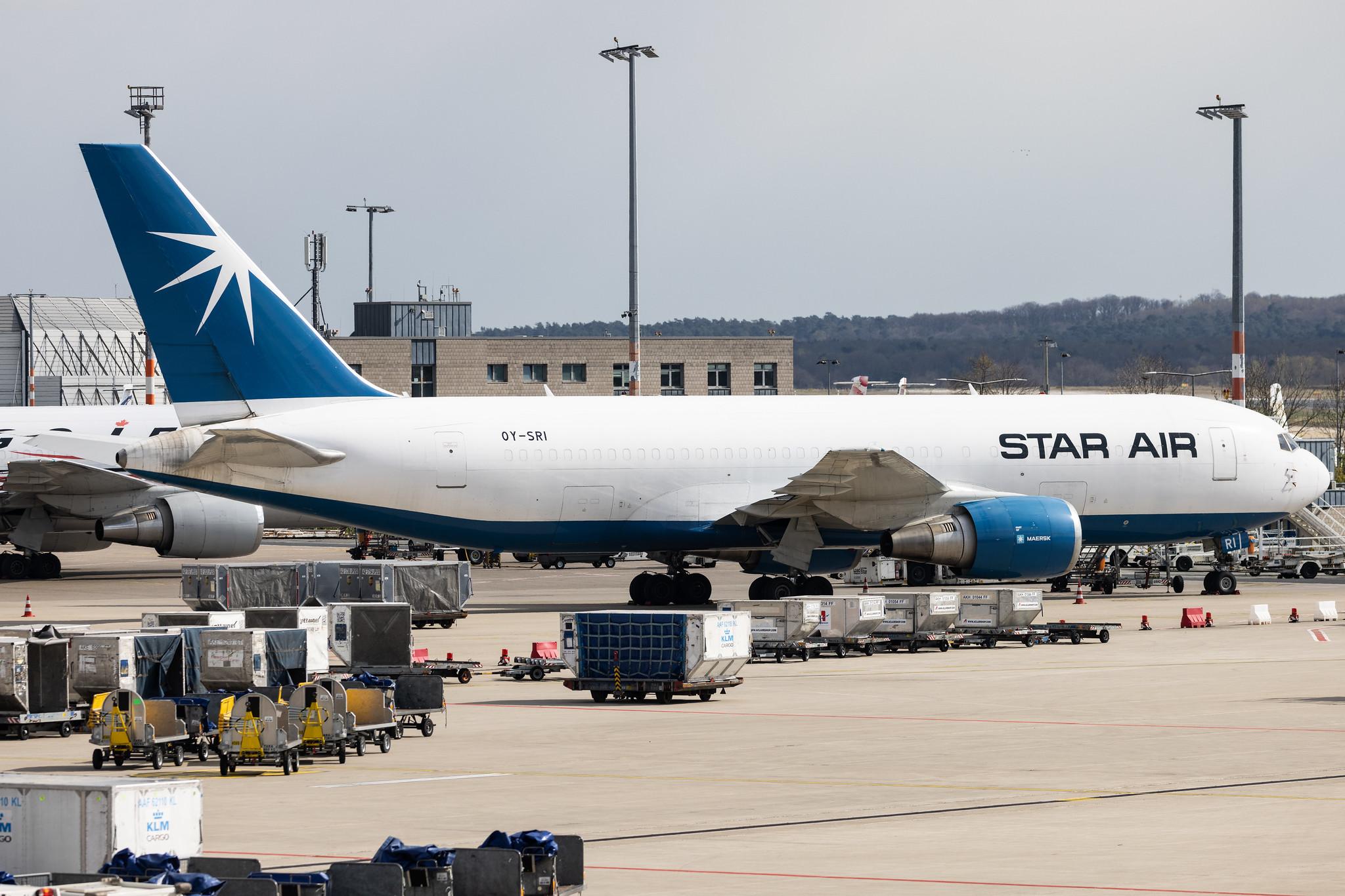 Köln Bonn Airport: Star Air (DJ / SRR) |  Boeing 767-25E(BDSF) B762 | OY-SRI | MSN 27193