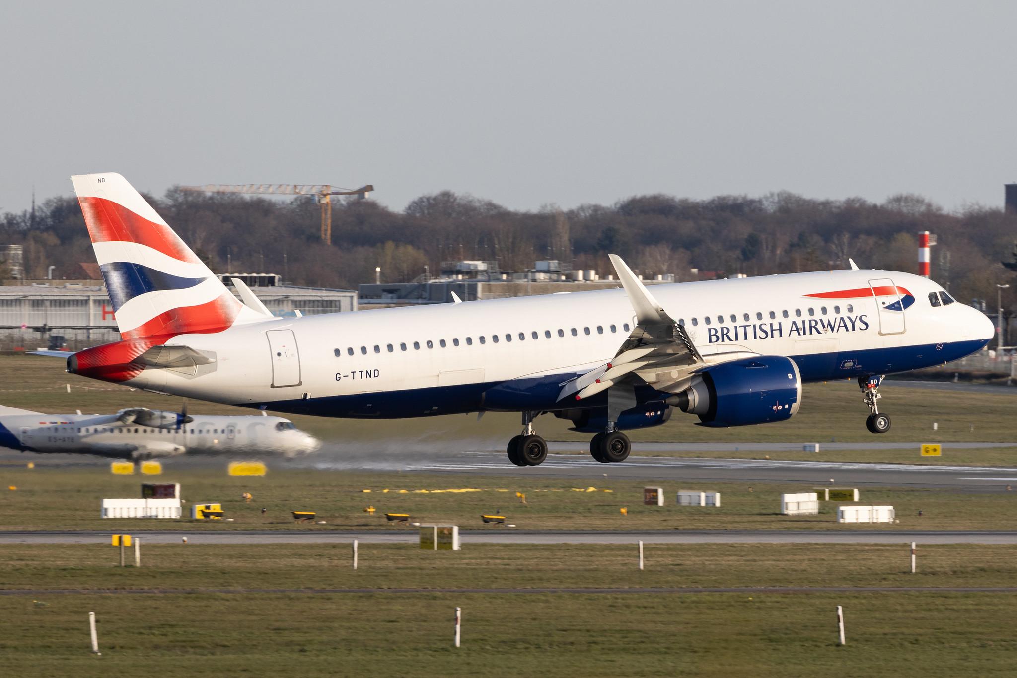 Hamburg Airport: British Airways (BA / BAW) |  Airbus A320-251N A20N | G-TTND | MSN 8308