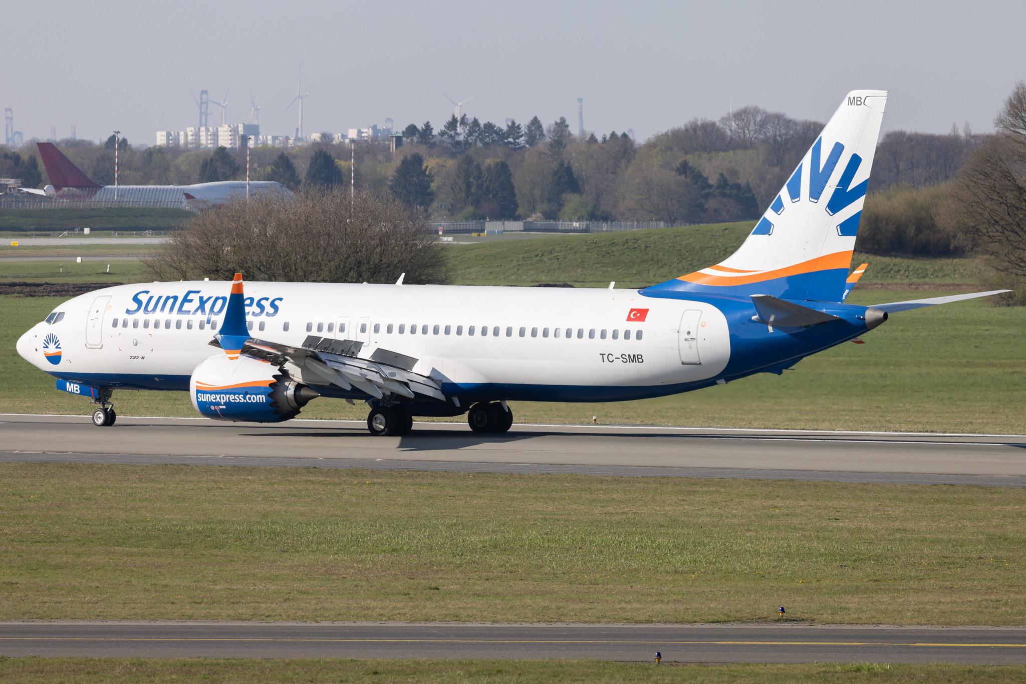 Hamburg Airport: SunExpress (XQ / SXS) |  Boeing 737 MAX 8 B38M | TC-SMB | MSN 63604