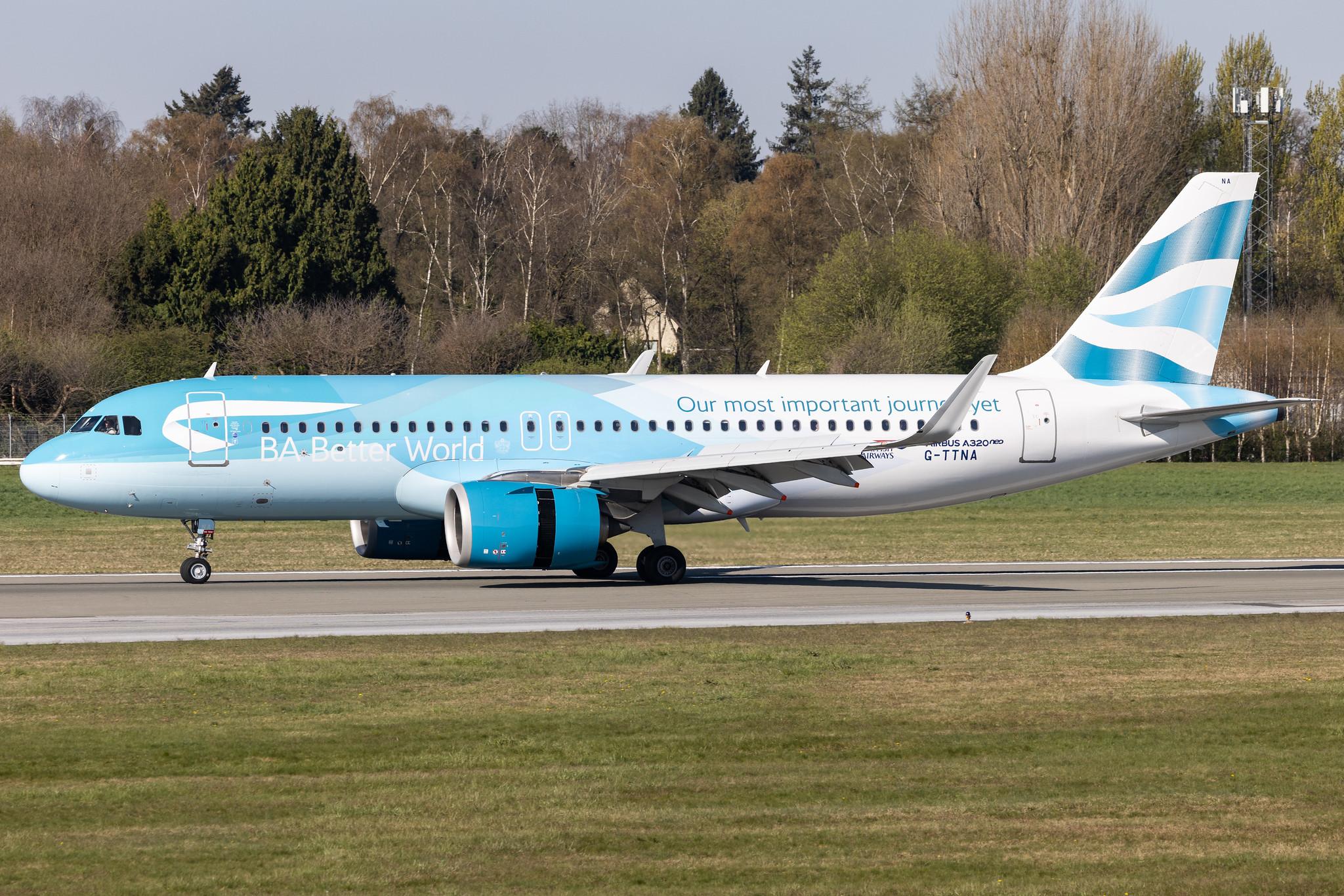 Hamburg Airport: British Airways (BA / BAW) |  Livery: BA Better World Livery |  Airbus A320-251N A20N | G-TTNA | MSN 8108