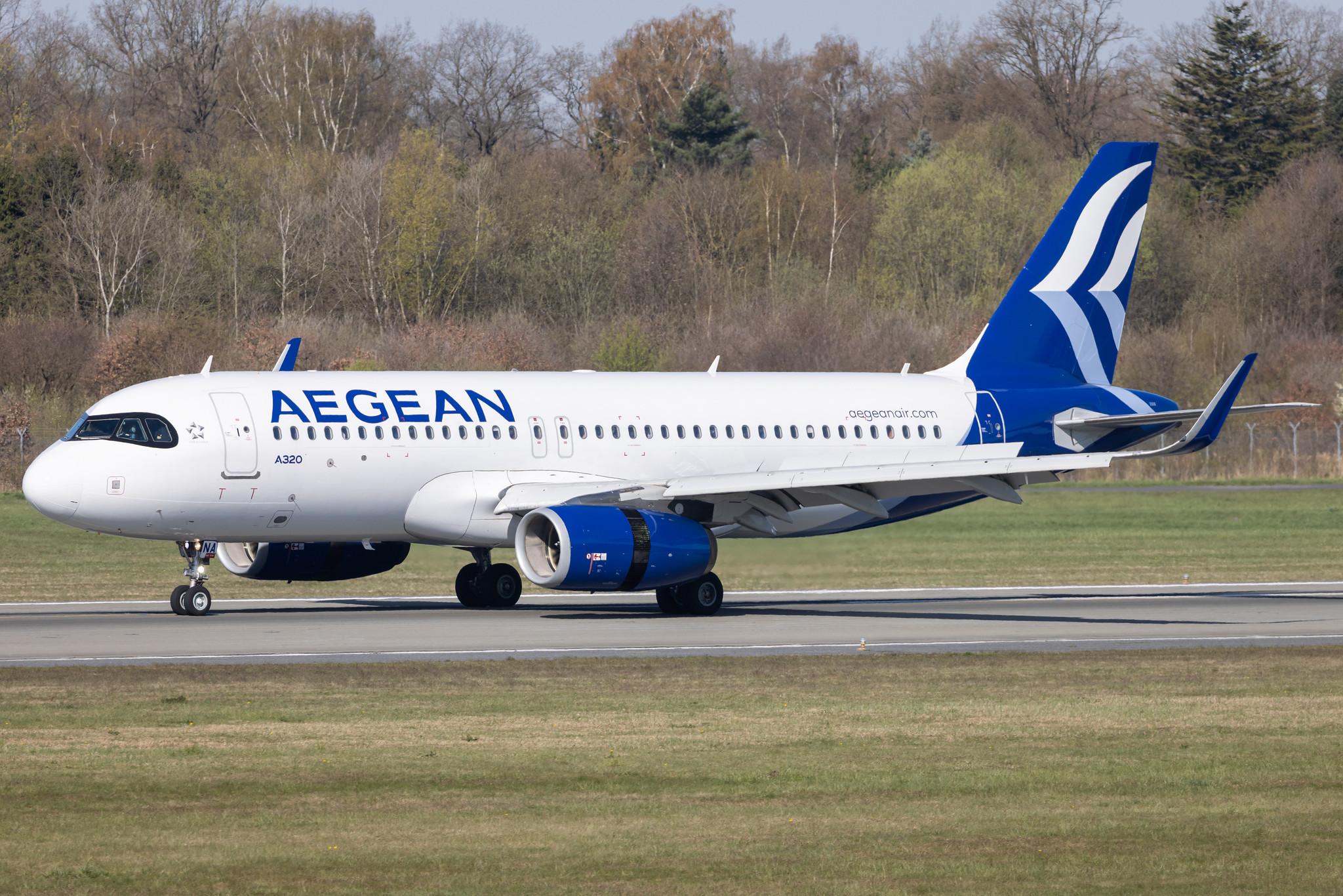 Hamburg Airport: Aegean Airlines (A3 / AEE) |  Airbus A320-232 A320 | SX-DNA | MSN 6655
