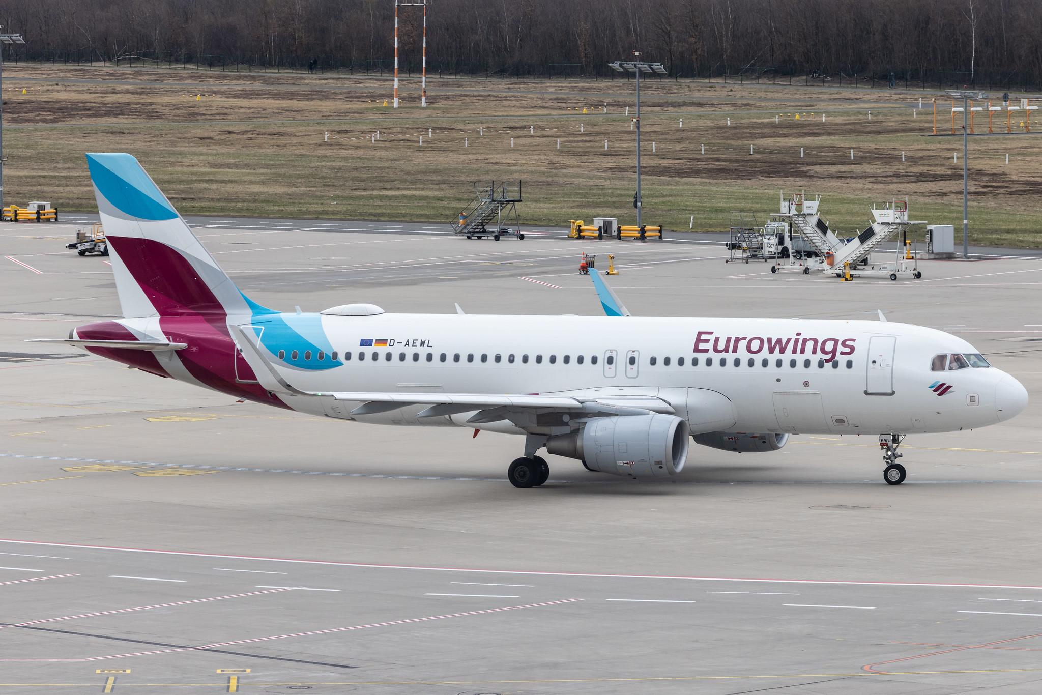 Köln Bonn Airport: Eurowings (EW / EWG) |  Airbus A320-214 A320 | D-AEWL | MSN 7263