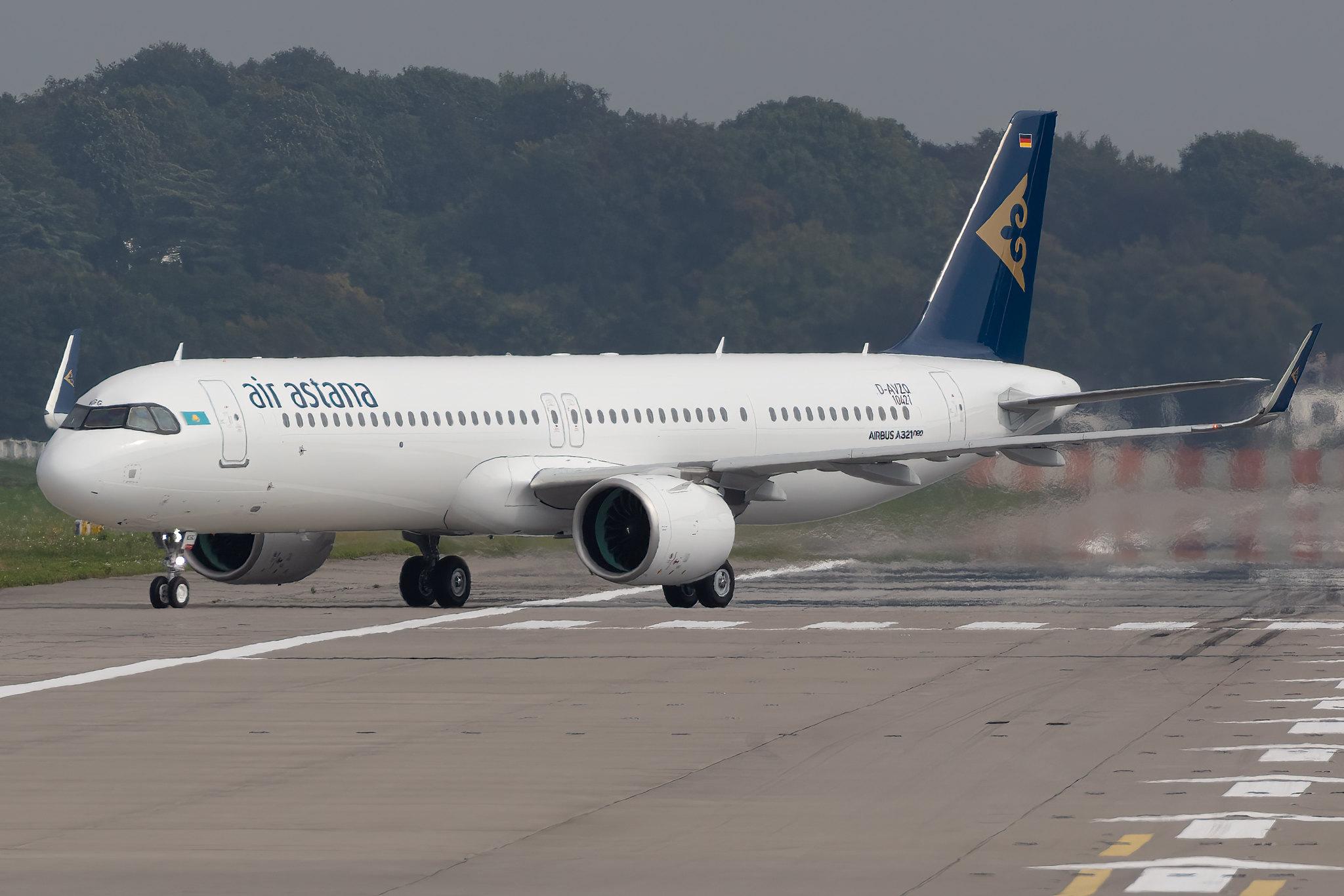 Hamburg Finkenwerder: Air Astana (KC / KZR) |  Airbus A321-271NX A21N | D-AVZQ (EI-KGG) | MSN 10421