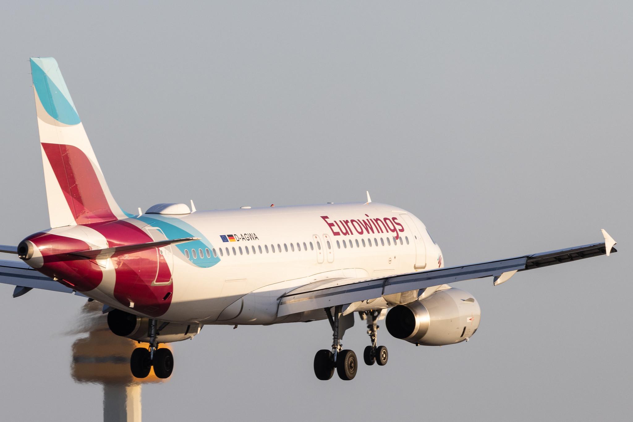 Hamburg Airport: Eurowings (EW / EWG) |  Airbus A319-132 A319 | D-AGWA | MSN 2813