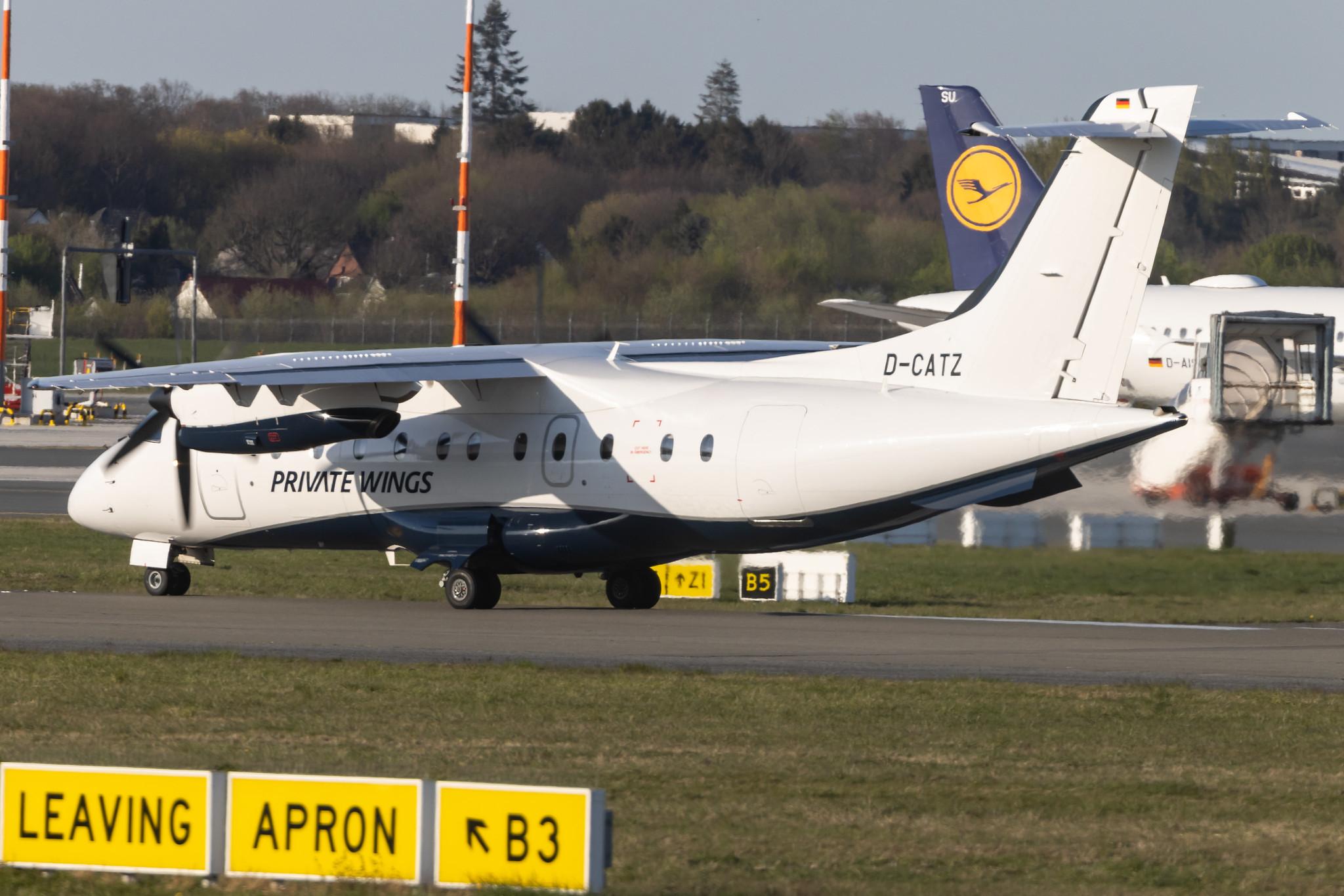 Hamburg Airport: Private Wings (8W / PWF) |  Dornier 328-110 D328 | D-CATZ | MSN 3090
