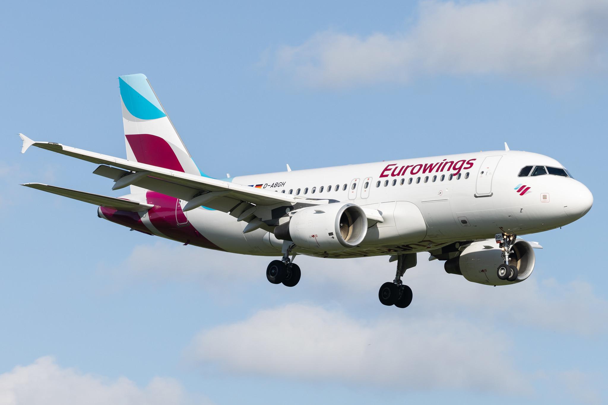 Hamburg Airport: Eurowings (EW / EWG) |  Airbus A319-112 A319 | D-ABGH | MSN 3245