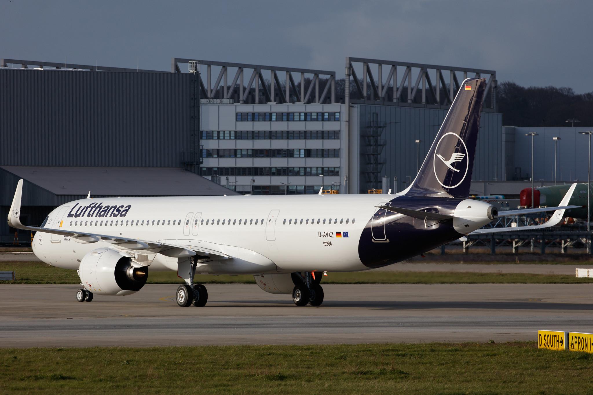 Hamburg Finkenwerder: Lufthansa (LH / DLH) |  Airbus A321-271NX A21N | D-AVXZ (D-AIEI) | MSN 10304