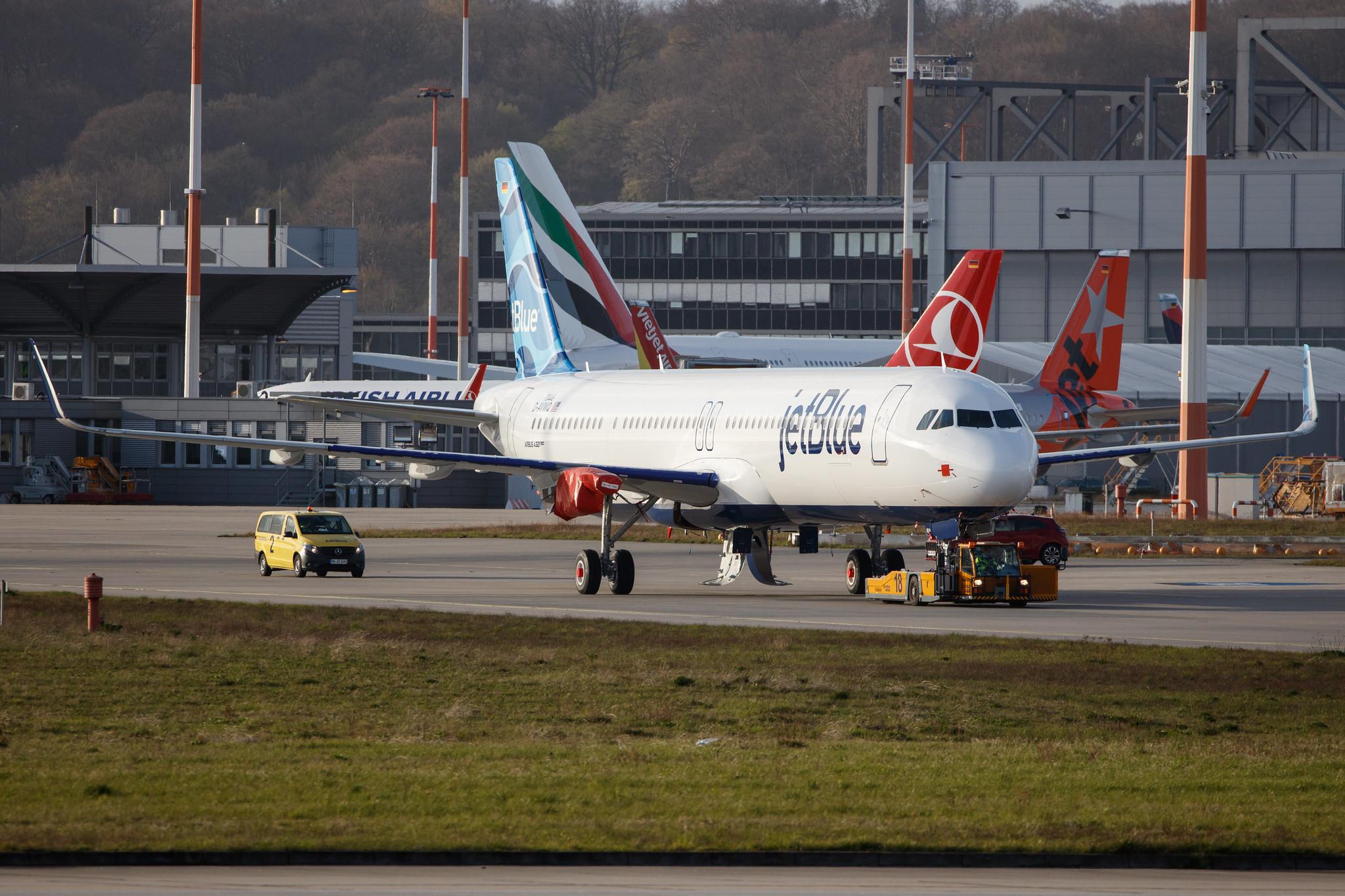 Hamburg Finkenwerder: JetBlue Airways (B6 / JBU) |  Airbus A321-271NX A21N | D-AVWQ (N4048J) | MSN 10446