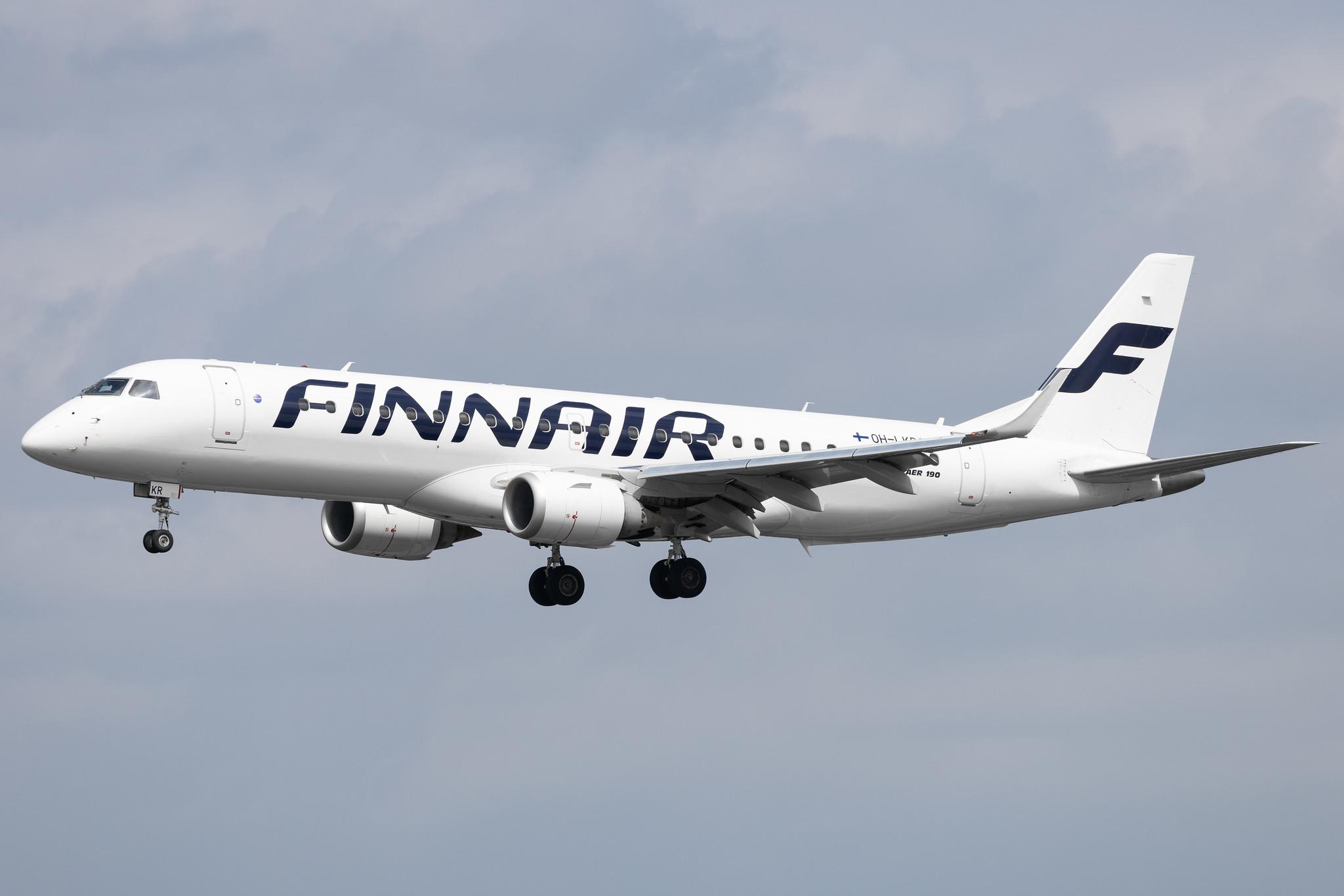 Hamburg Airport: Finnair (AY / FIN) | Operator: NORRA |  Embraer E190LR E190 | OH-LKR | MSN 19000436